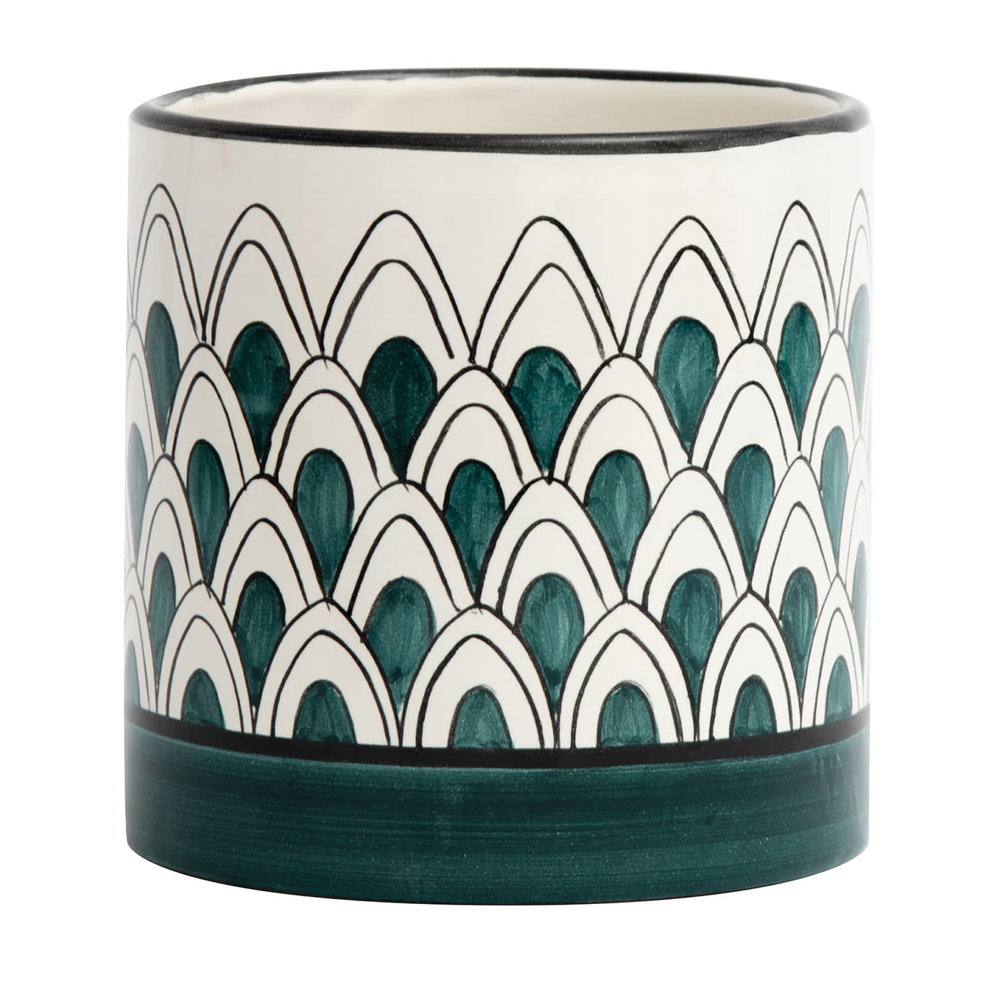 Gemini Cylindrical Green Vase