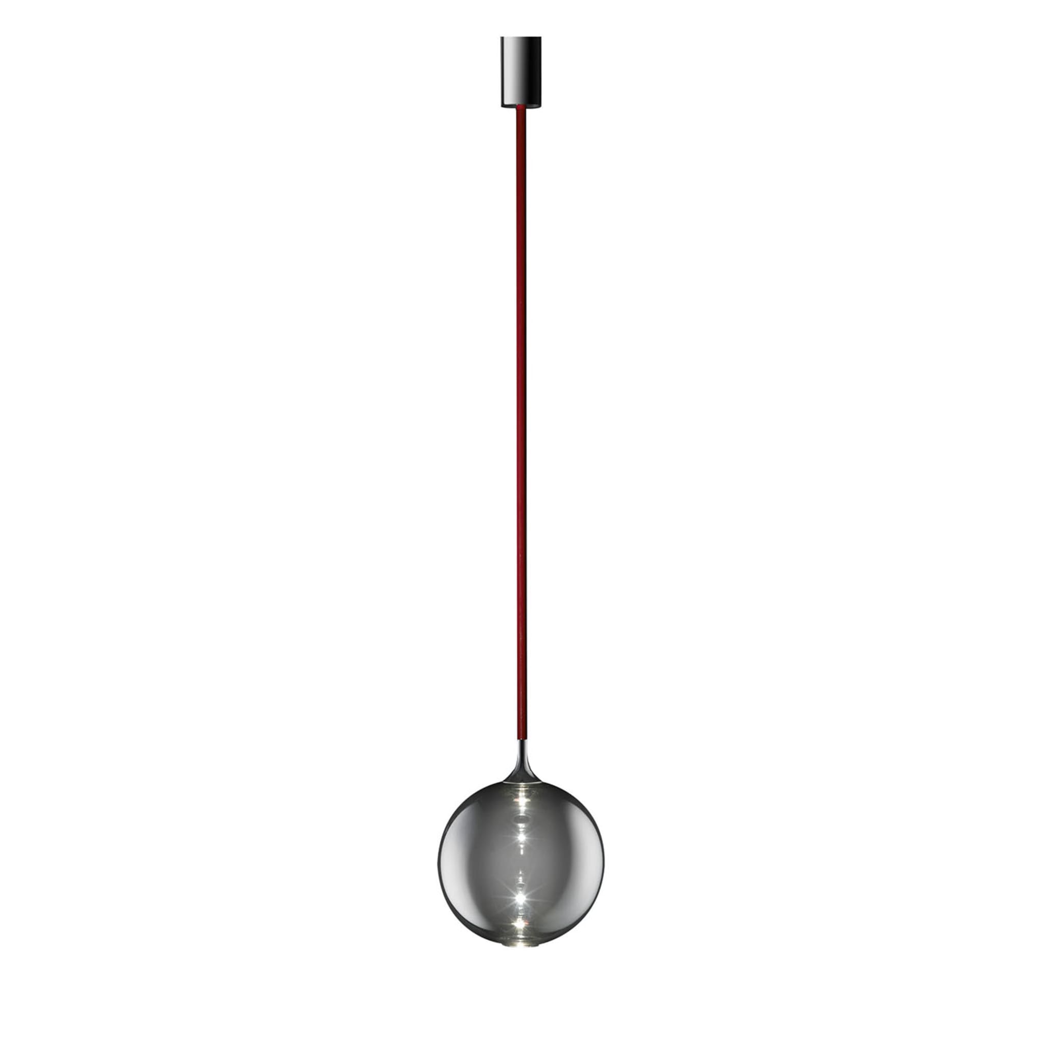 Lampe suspendue rouge Palloncino par Franco Raggi - Vue principale