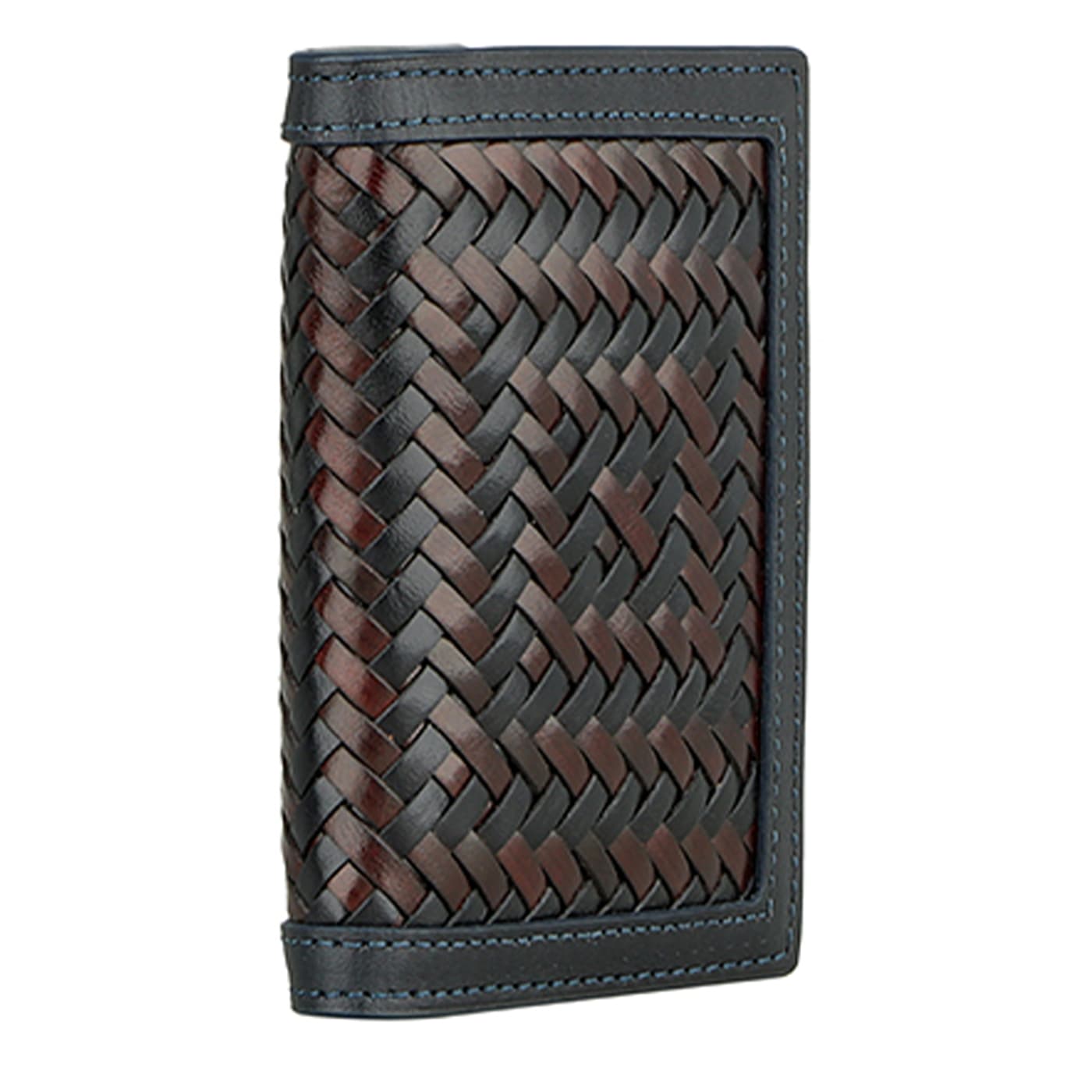Braided Leather Business Brown Cardholder - Athison