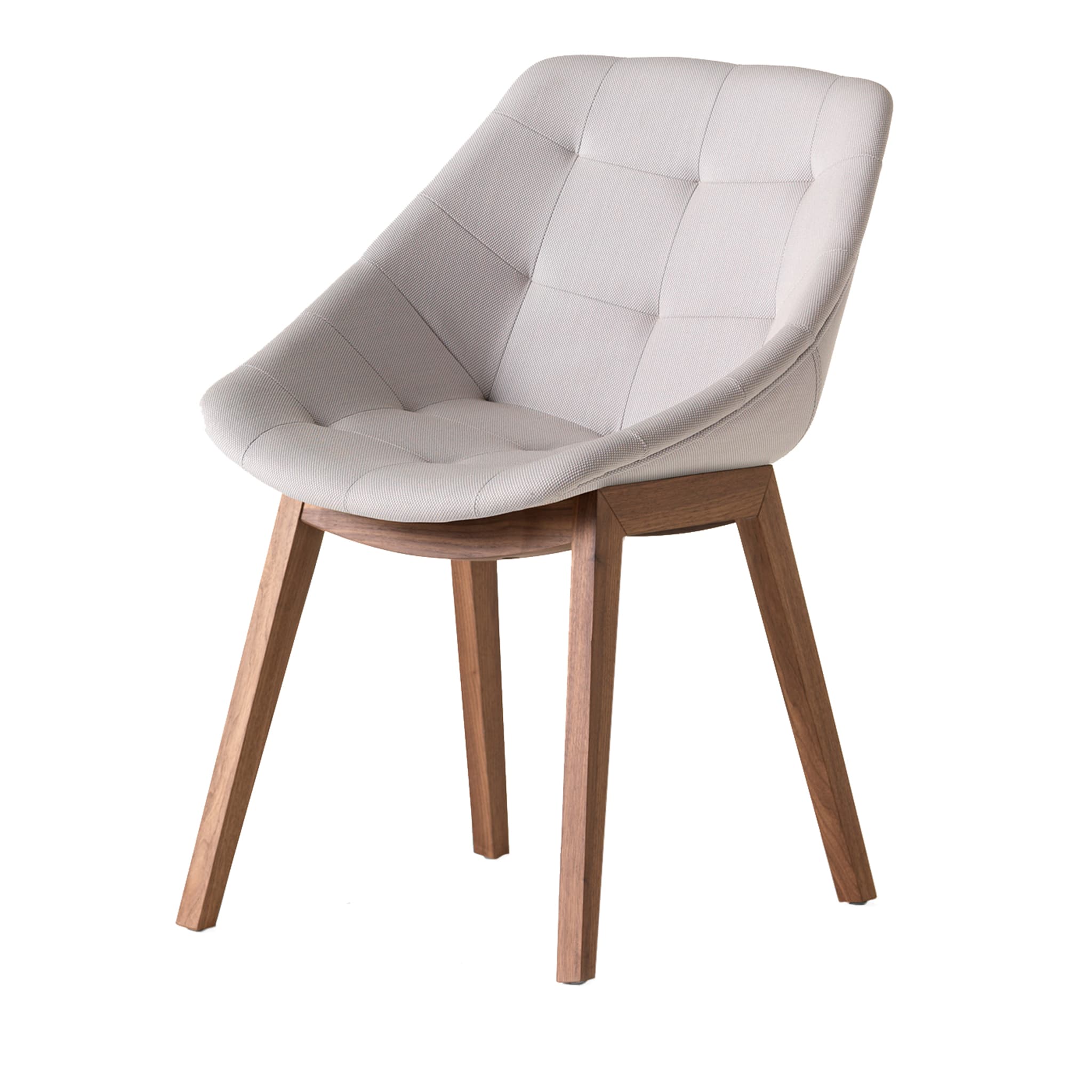 Miss Lily Grey 4 Wooden legs Armchair - Main view
