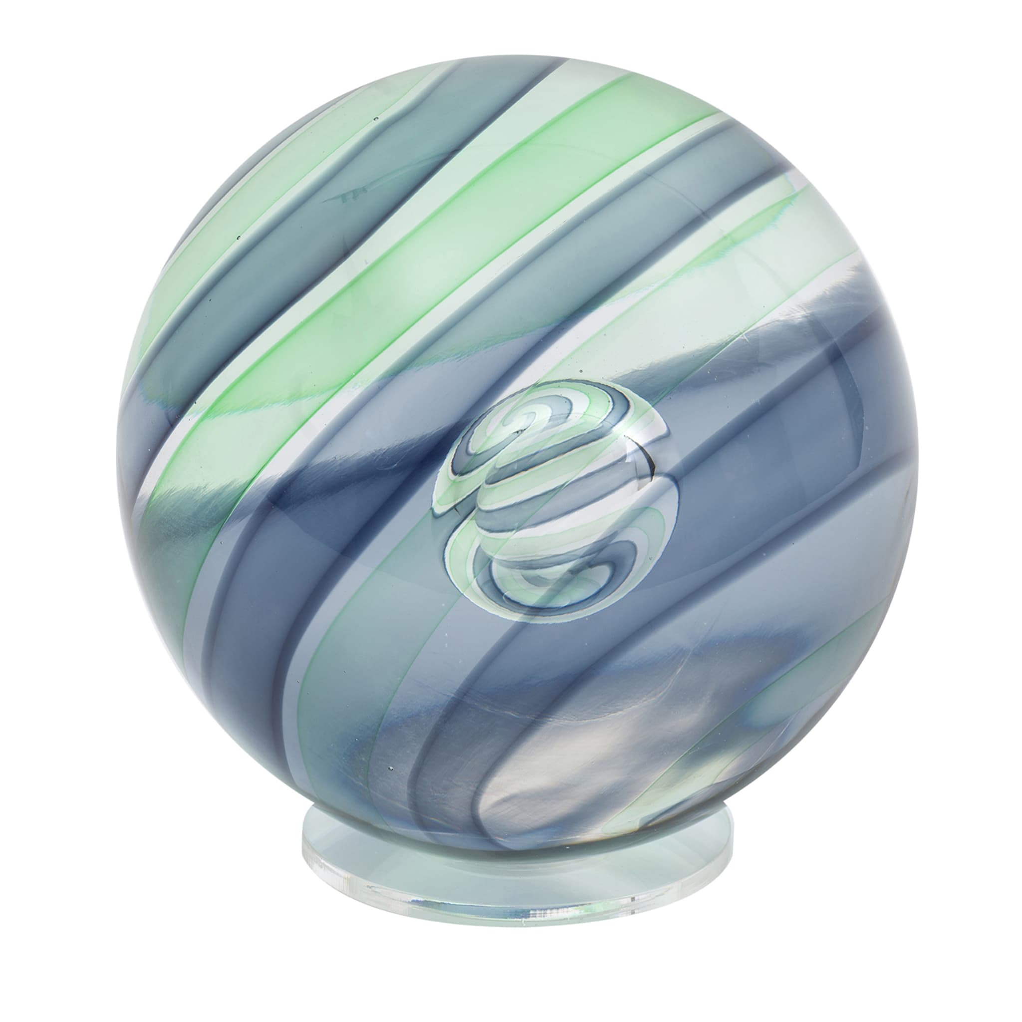 Sphère en verre verte - Vue principale