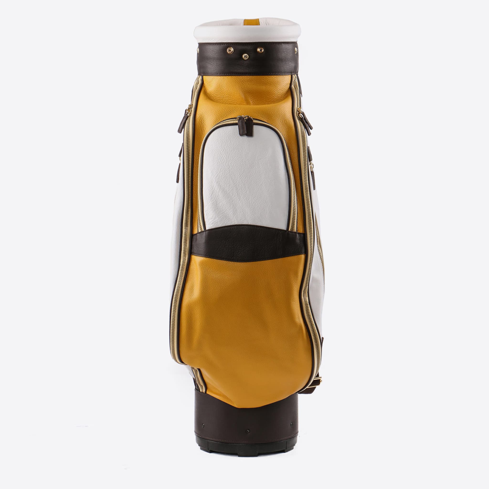 Weiße, gelbe und braune Golftasche - Alternative Ansicht 3