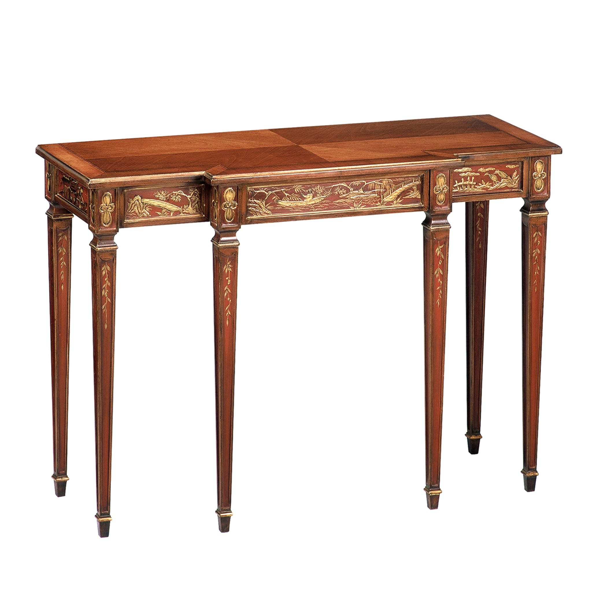 Chippendale-Style Hand-Painted Beech Console - Main view