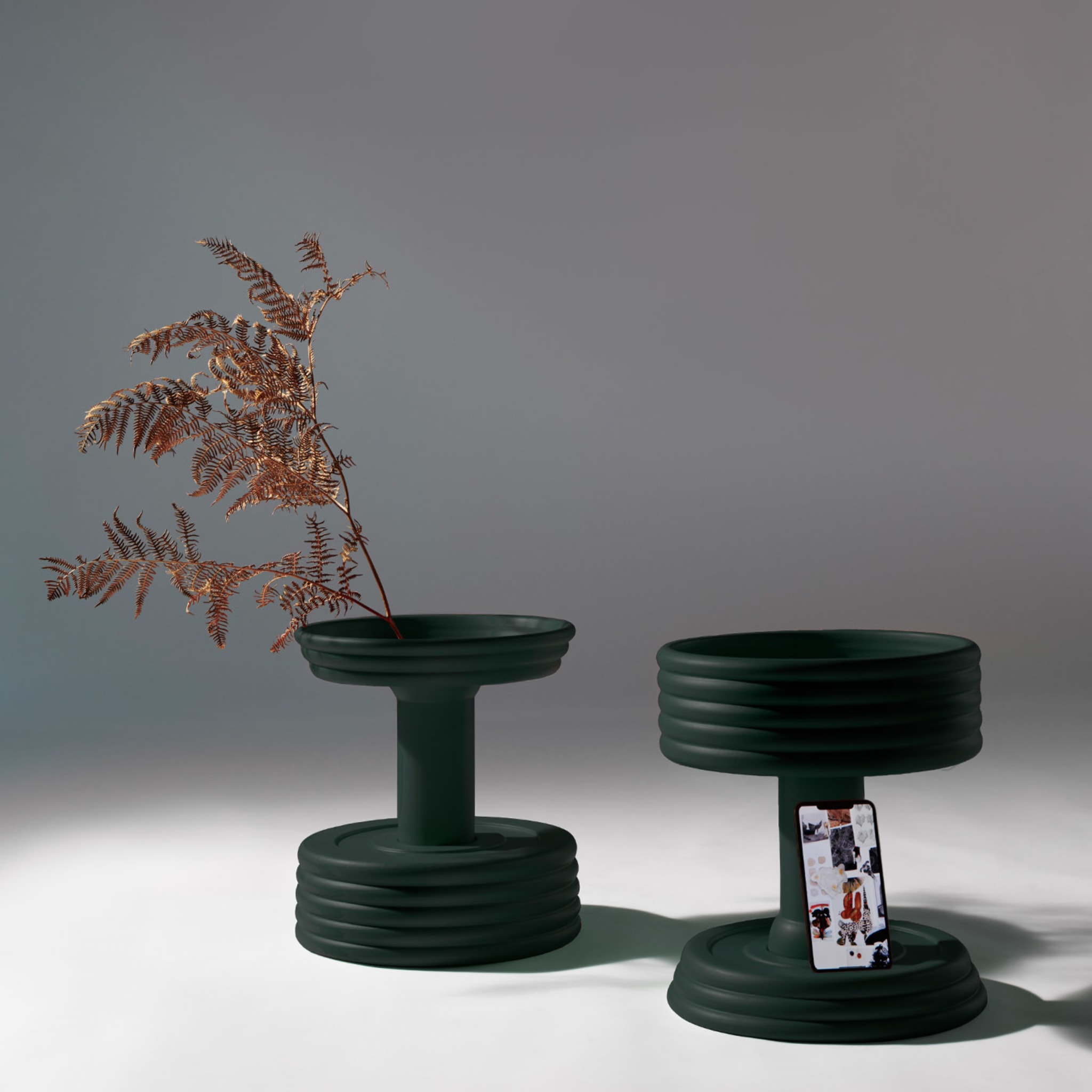 Triplex B Green Ceramic Centerpiece Limited Edition by Andrea Branciforti - Alternative view 1