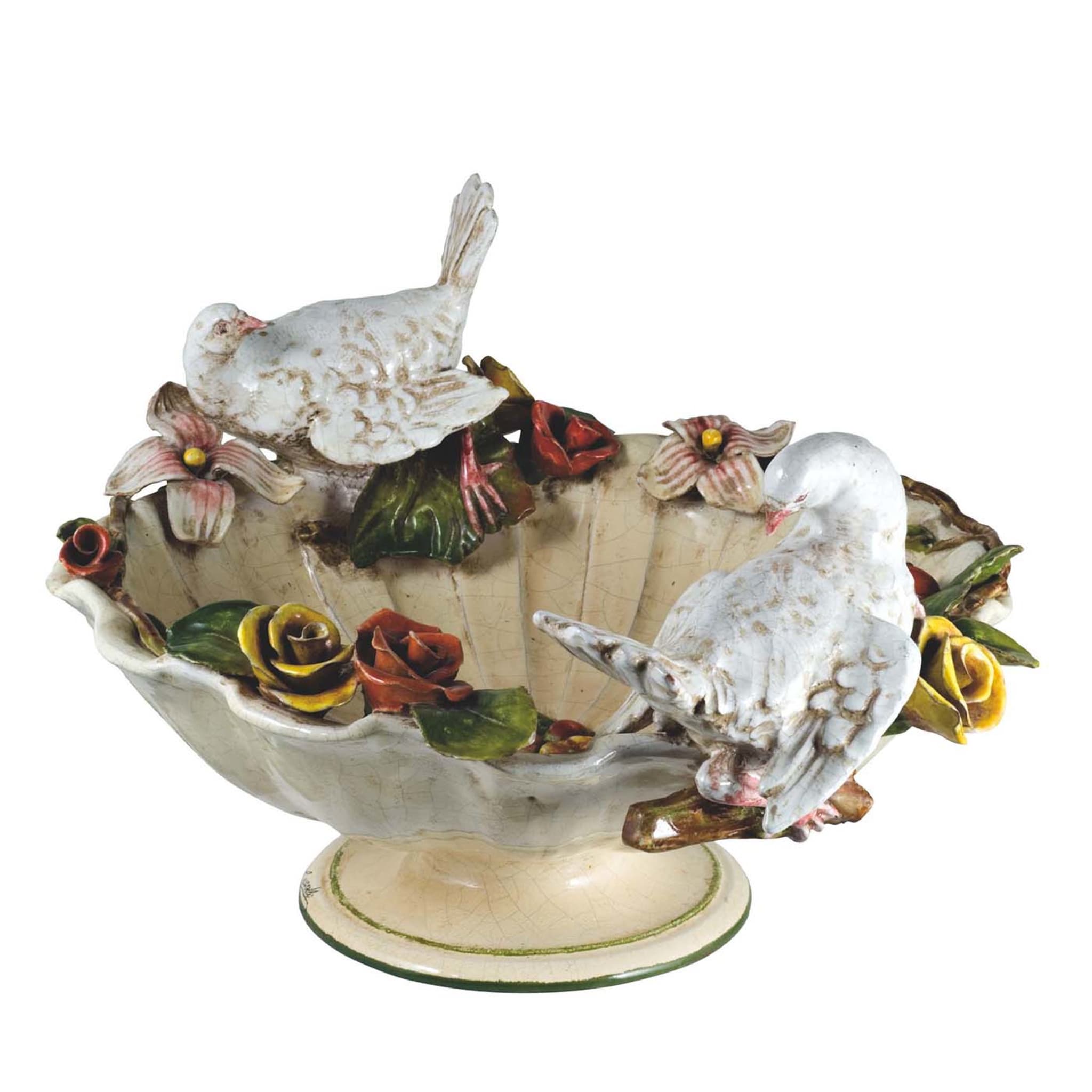 Colombe e Rose Footed Centerpiece Bowl - Main view
