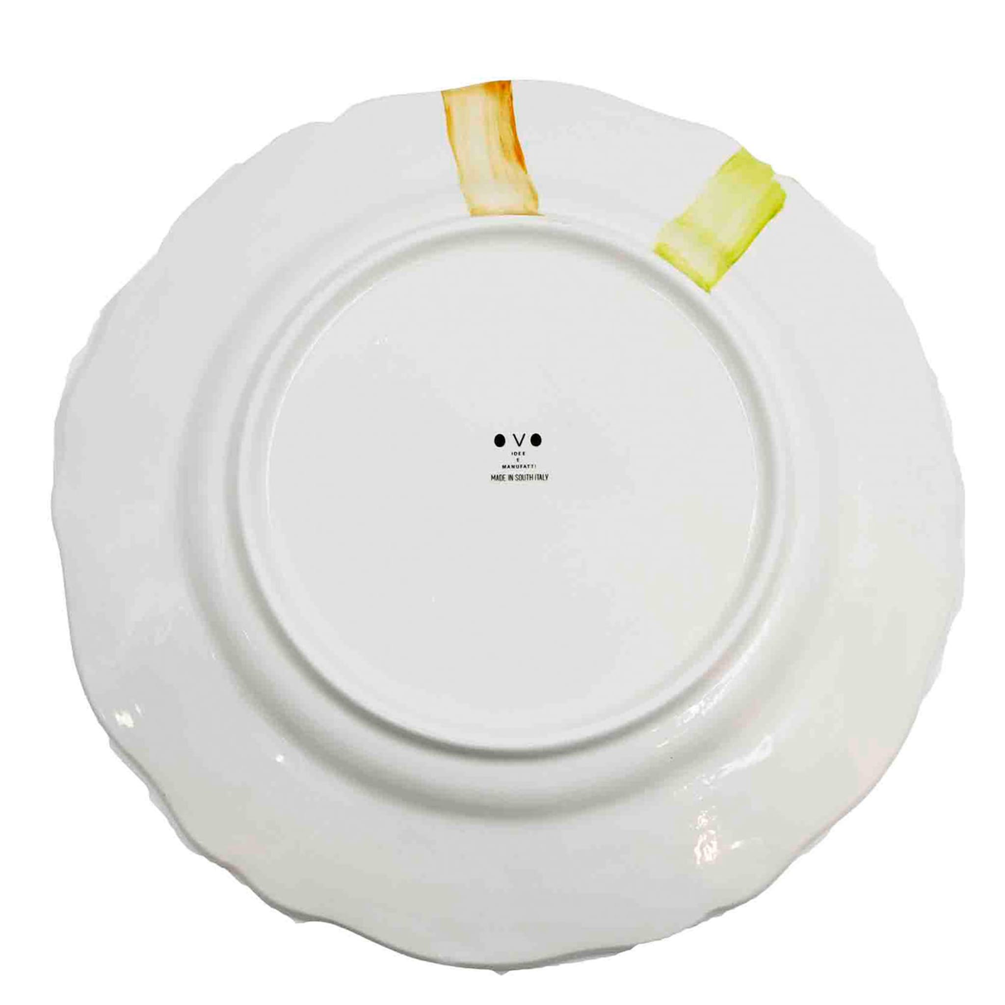 Lime & Mustard Brushstrokes White Charger Plate - Alternative view 1