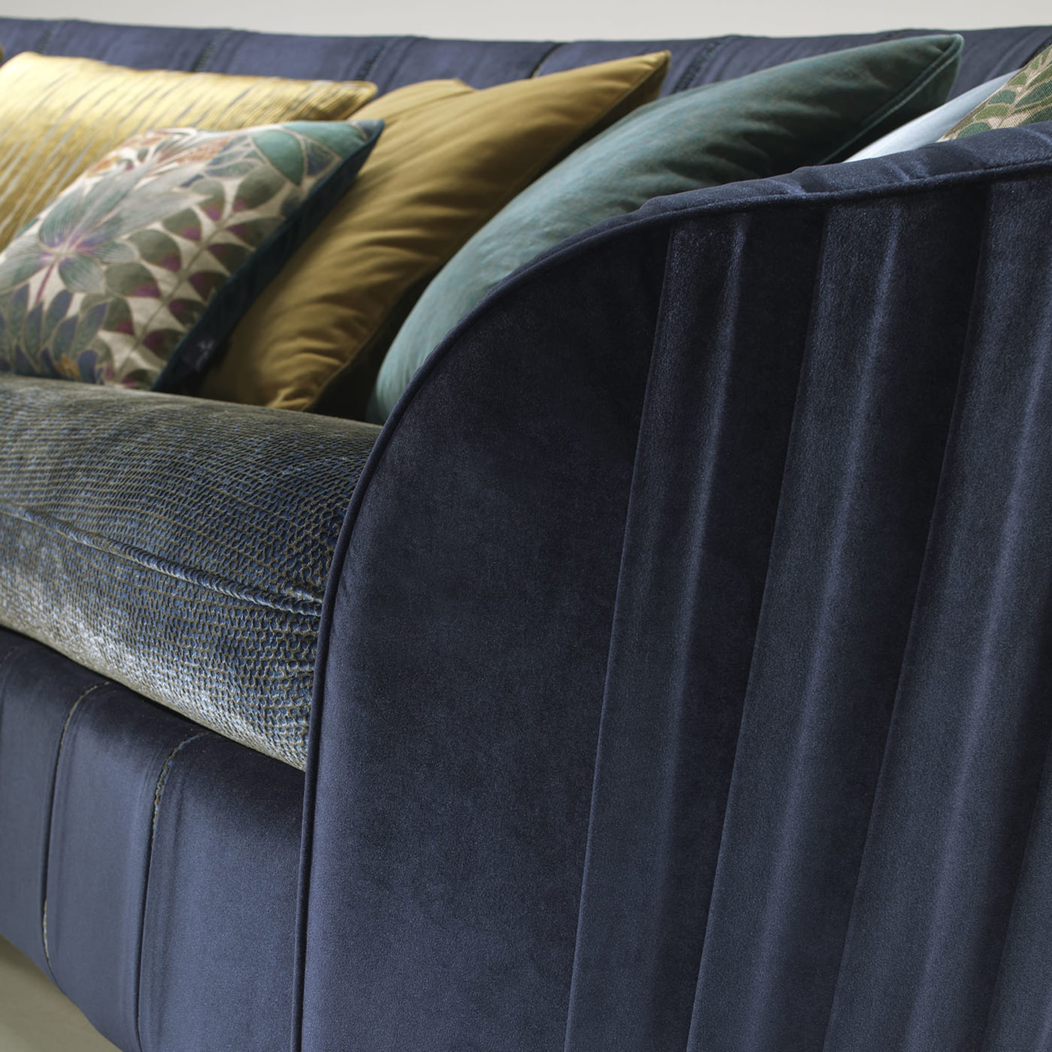 Ritz Curved Blue Sofa - Alternative view 3