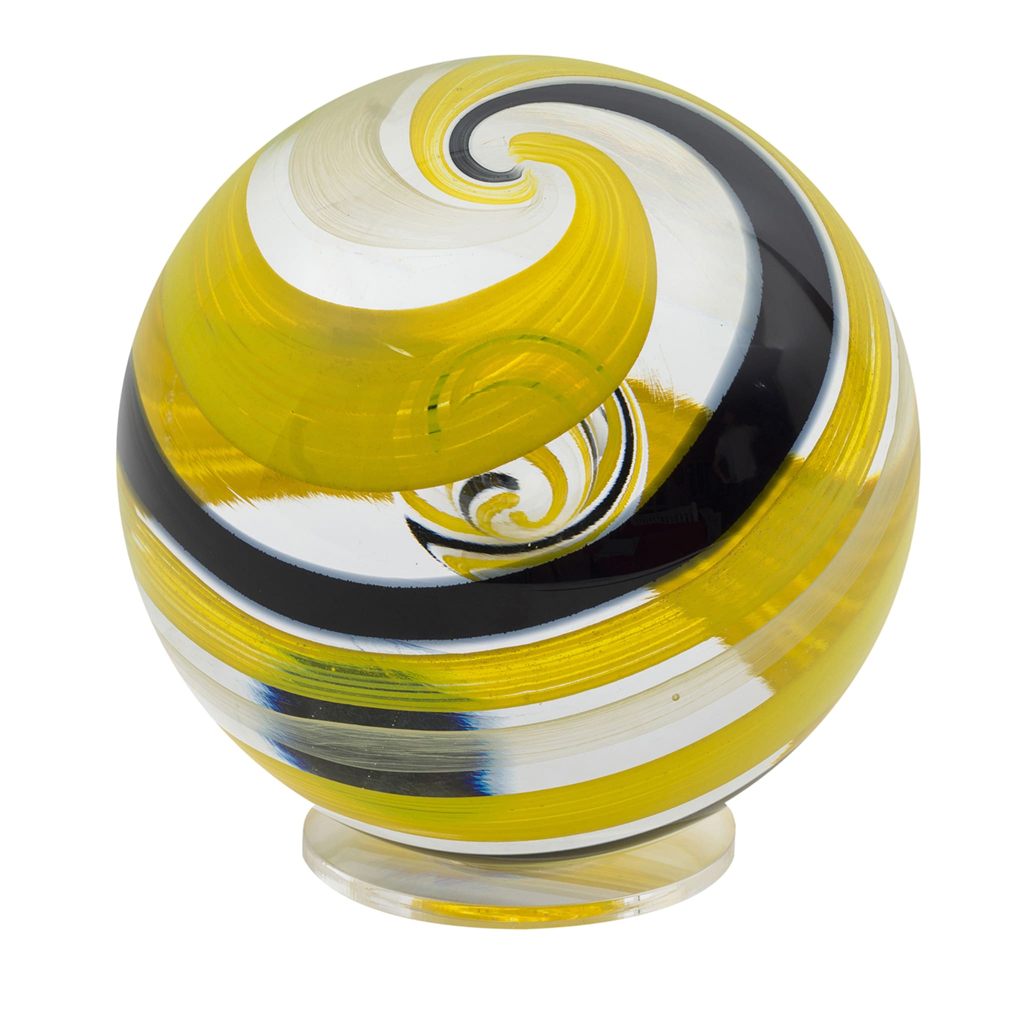 Sphère en verre dorée - Vue principale