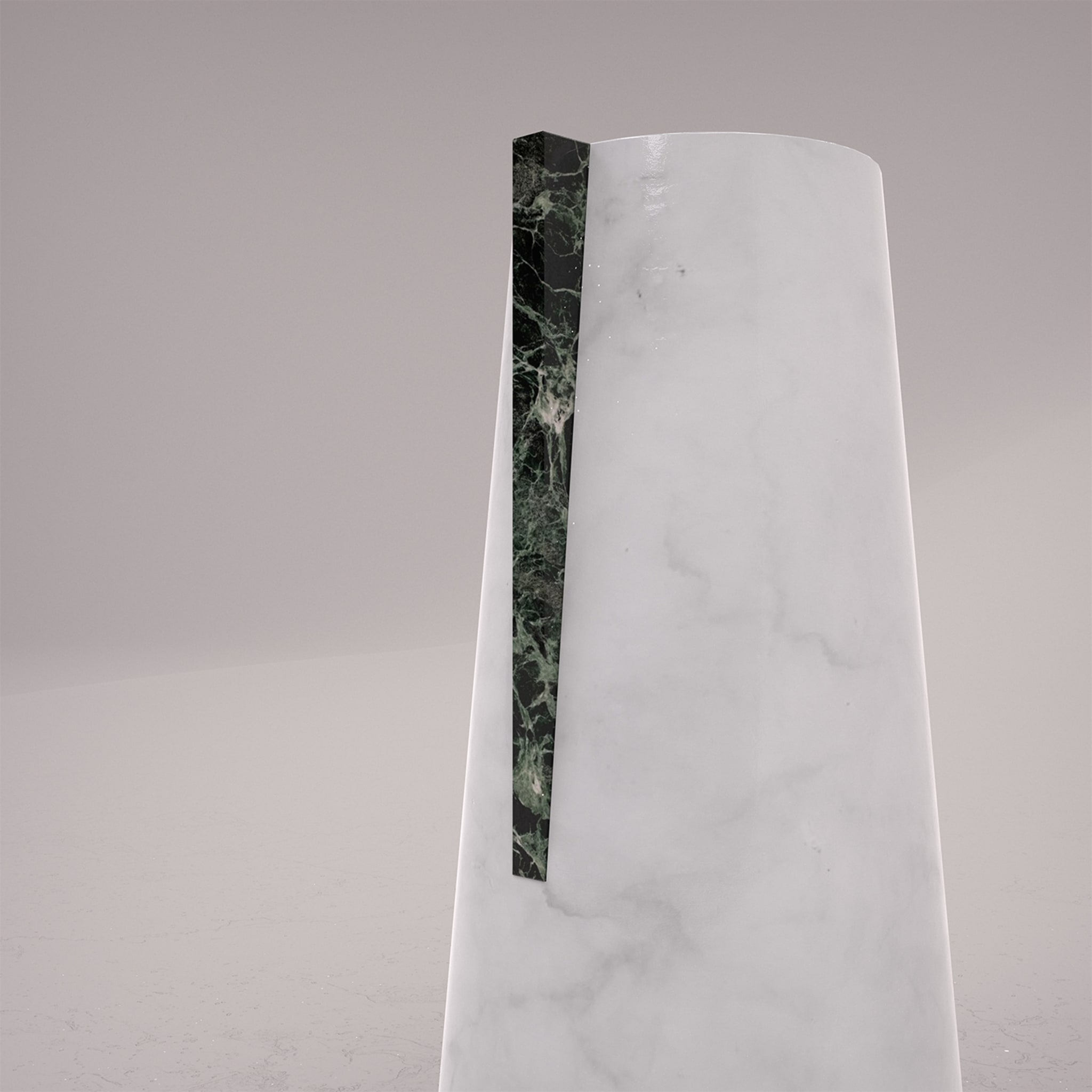 Elara White Carrara & Verde Alpi Vase - Alternative view 1