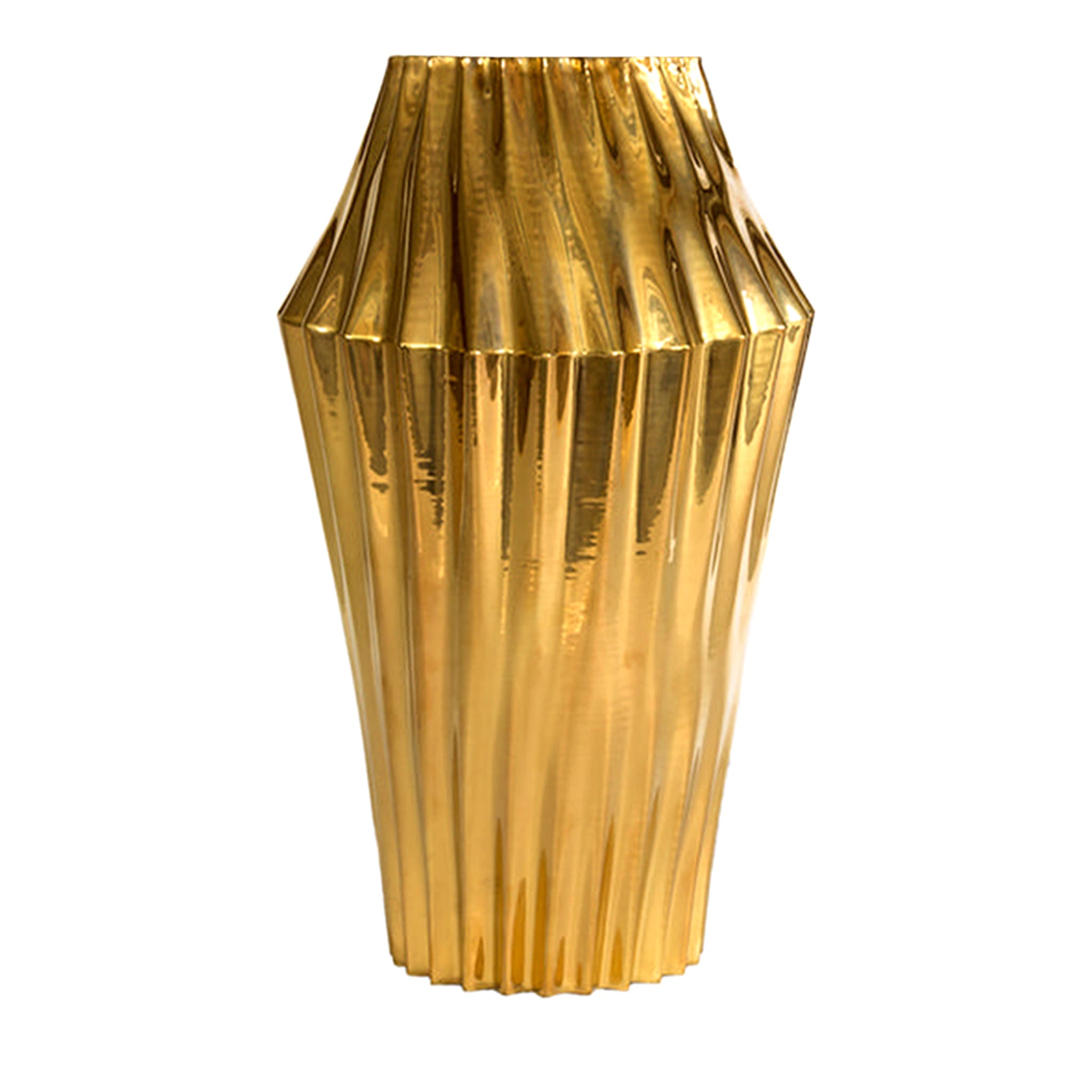 Vertigo Medium Gold Vase - Main view