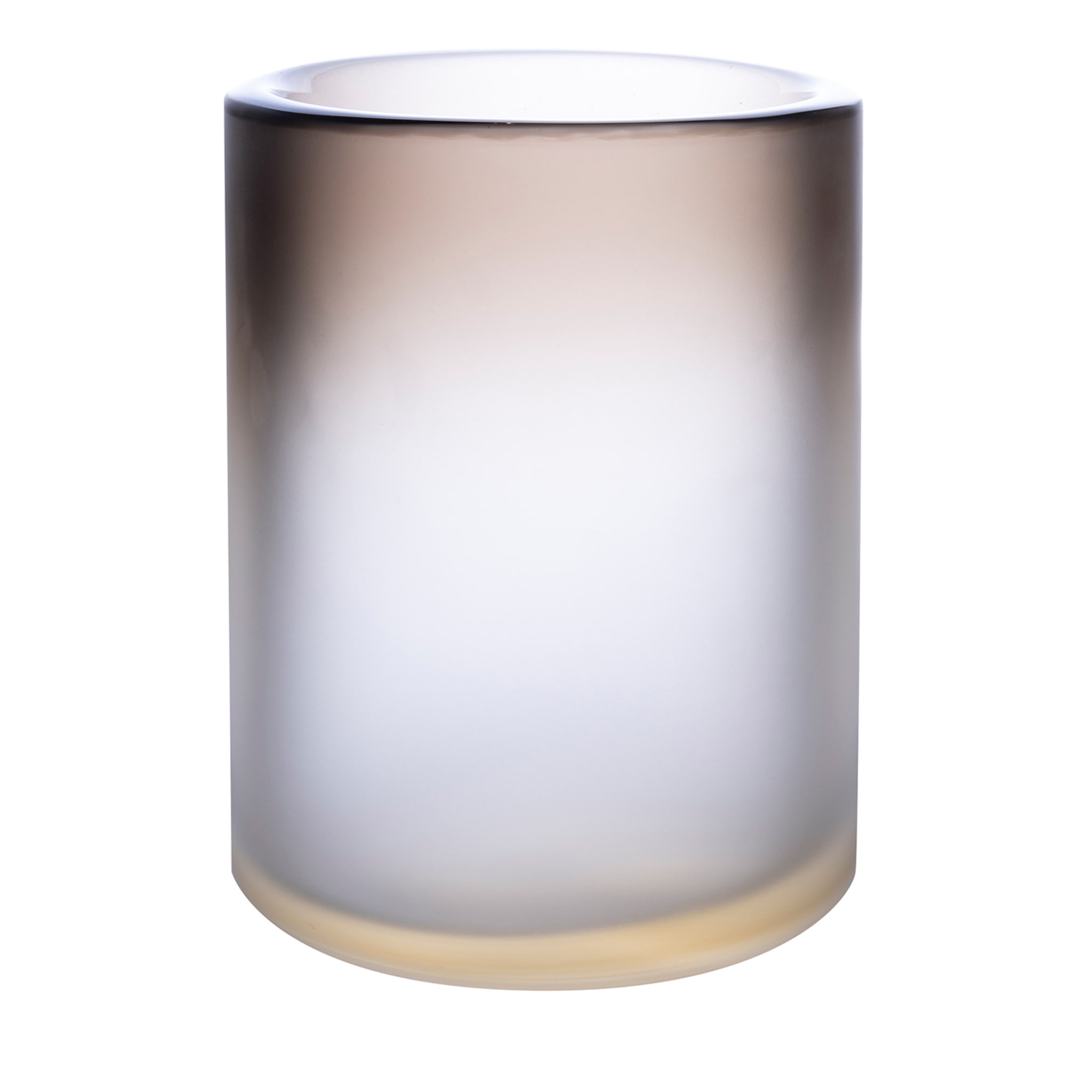 Cilindro Small Vase - Satin - Crystal/Honey - Main view