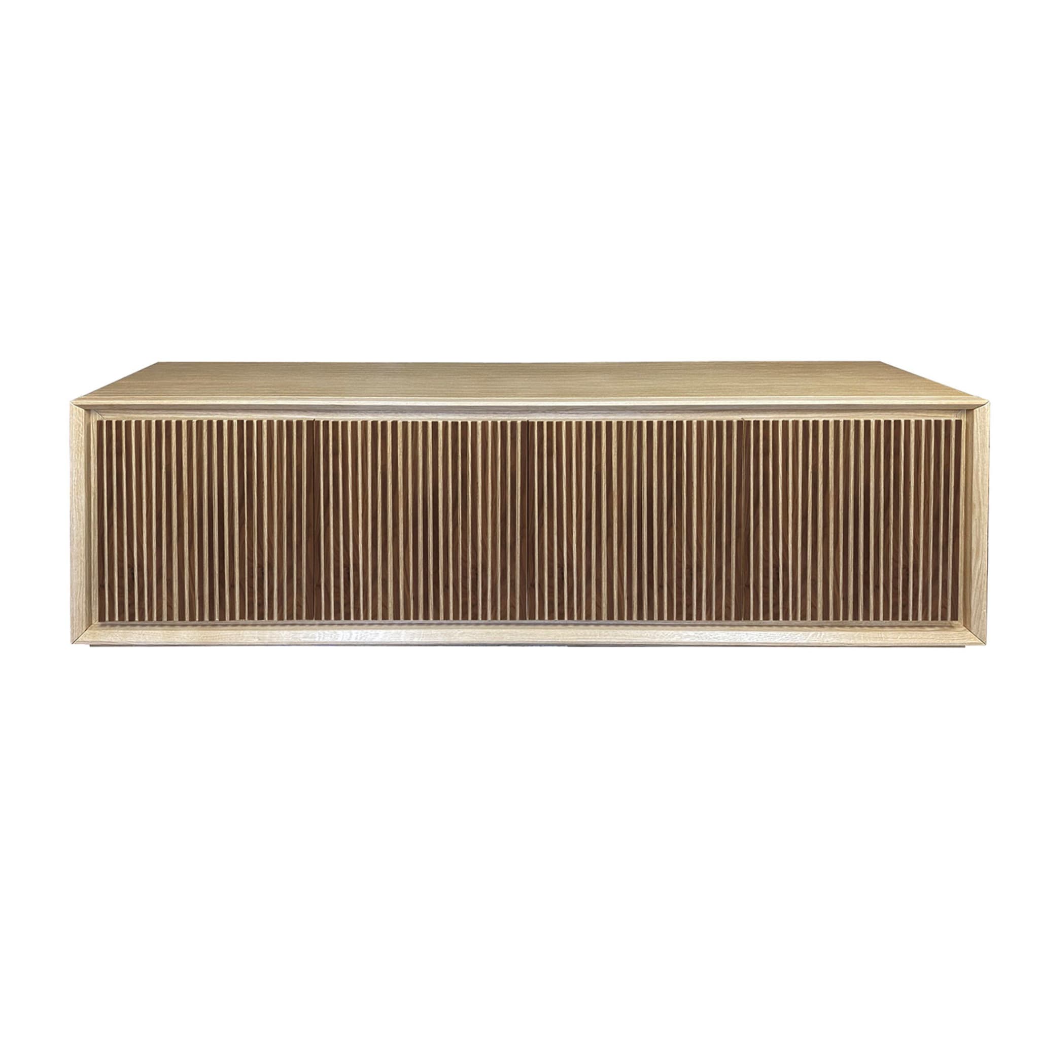Fuga Noce Due 4-Door Grooved Sideboard by Mascia Meccani - Alternative view 1