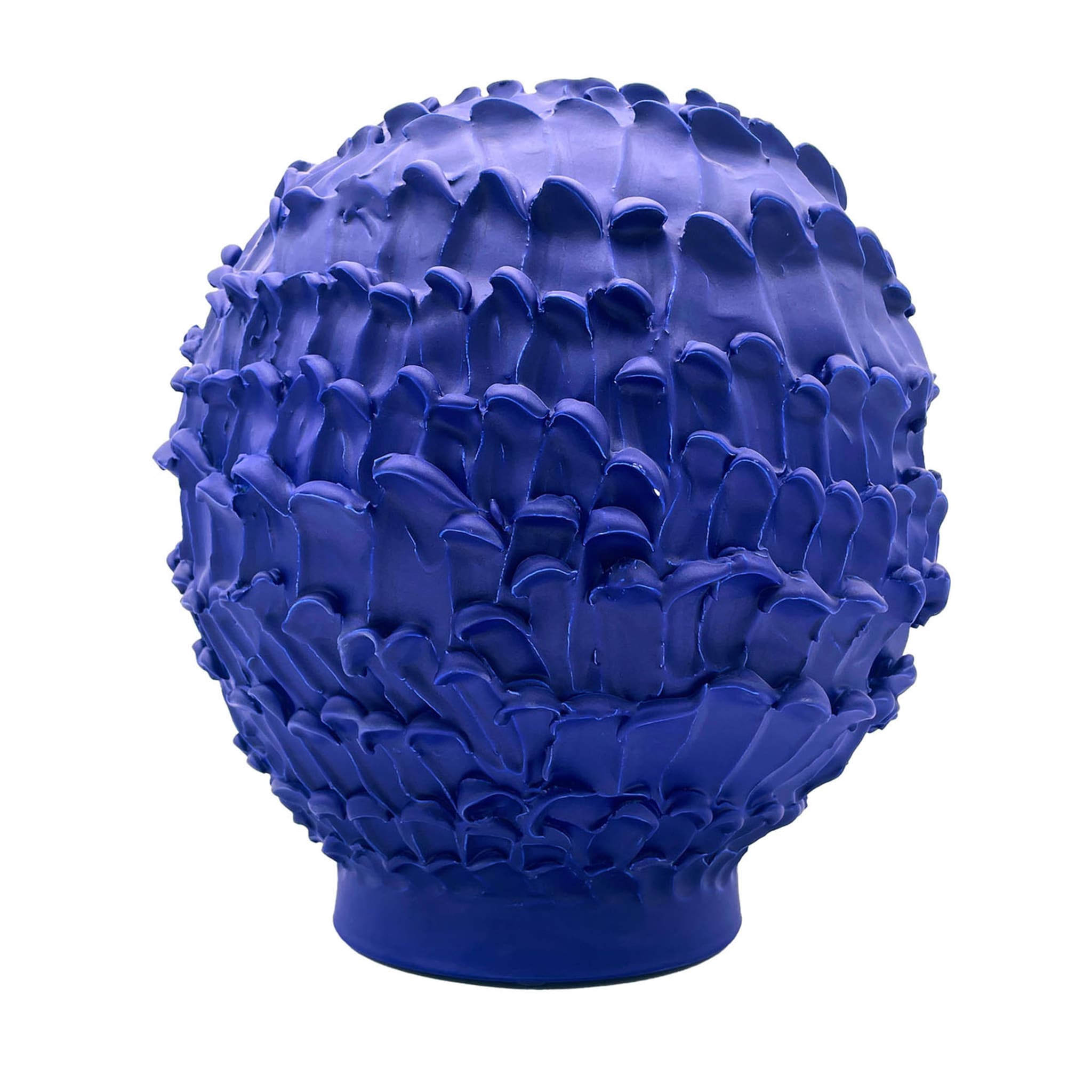 Onda Matte Deep Blue Big Round Vase - Vue principale