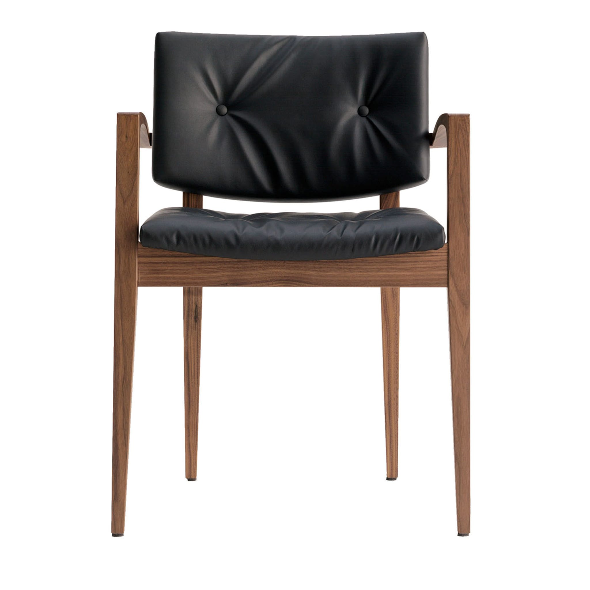 Eileen Small Brown & Black Armchair by Werther Toffoloni - Main view