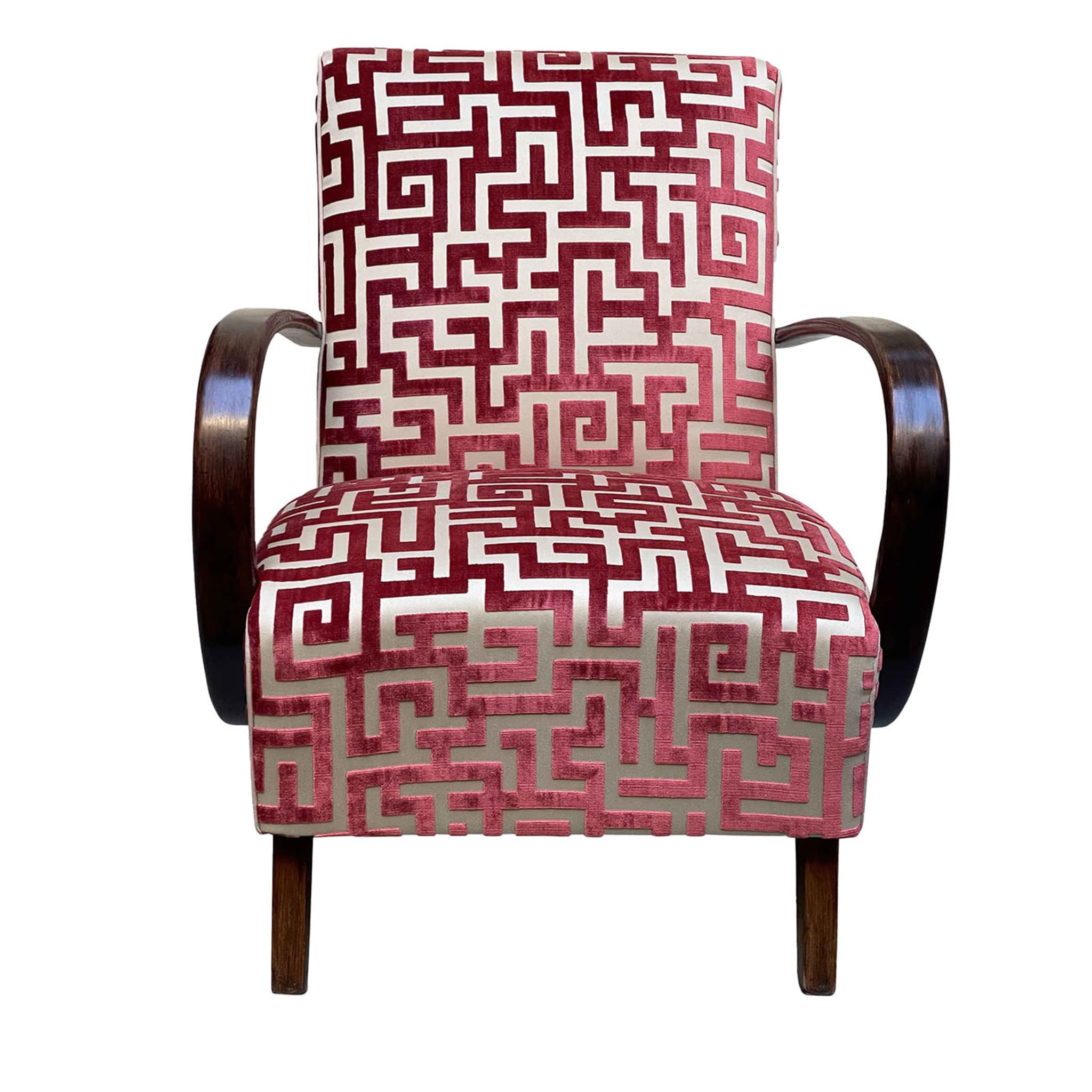 Art Deco Velvet Armchair - Main view