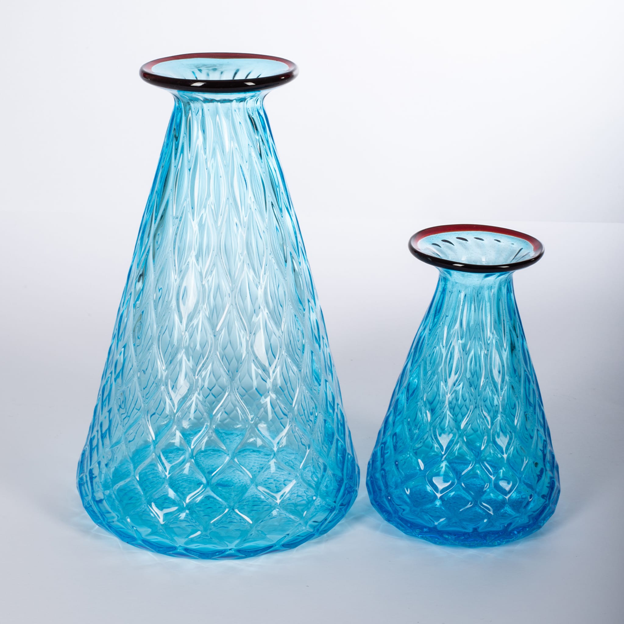 Acqua Mare Balloton Set of 2 Conical Azure Vases - Alternative view 3