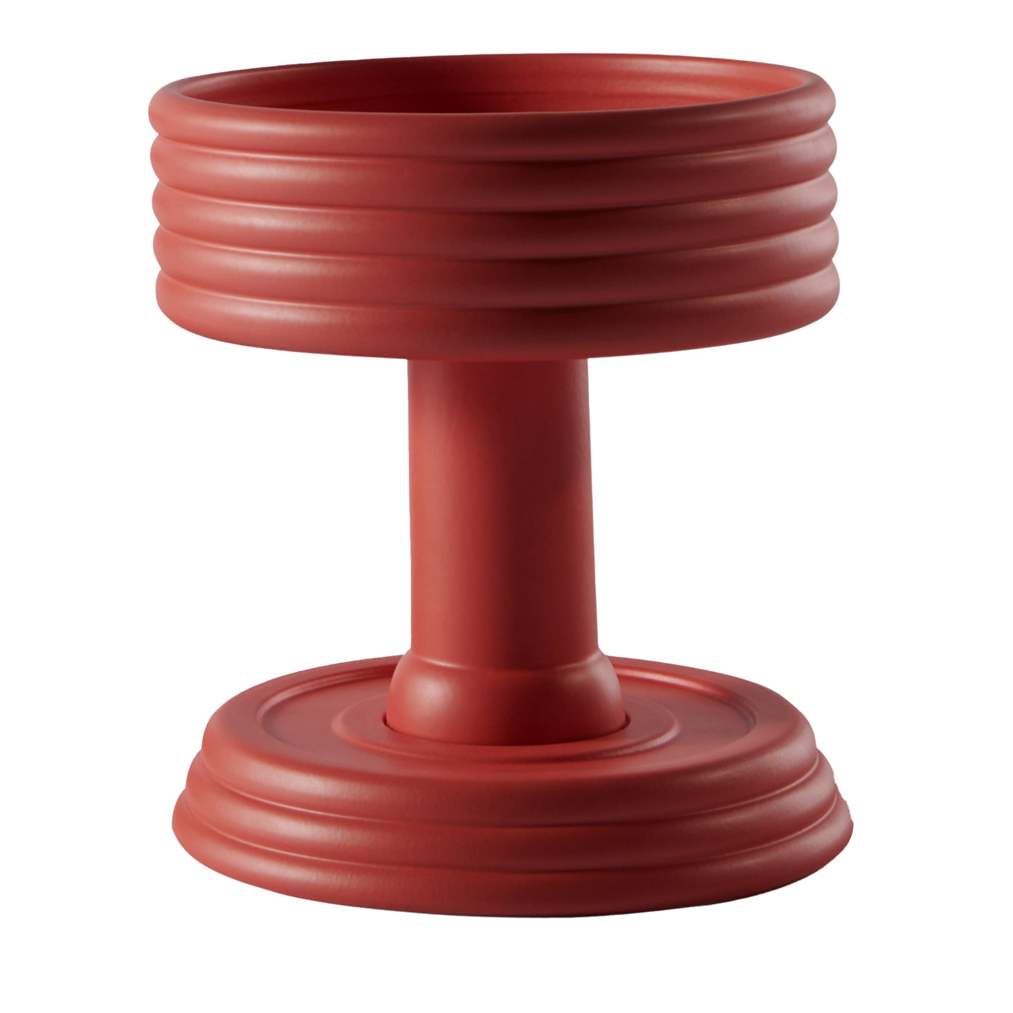 Triplex A Centre de table en céramique rouge Edition limitée par Andrea Branciforti - Vue principale
