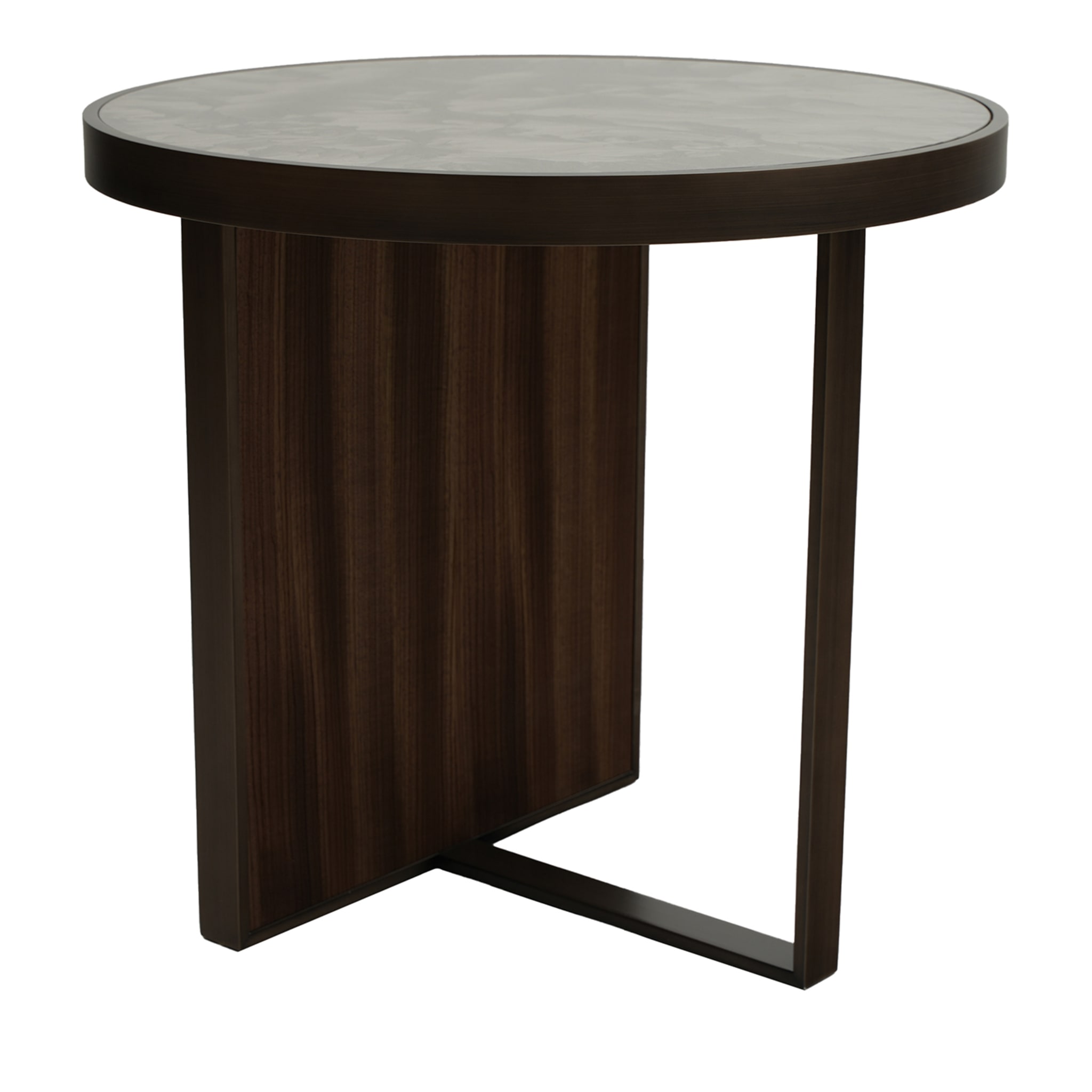 Satin Flat Zebrano Side Table - Main view