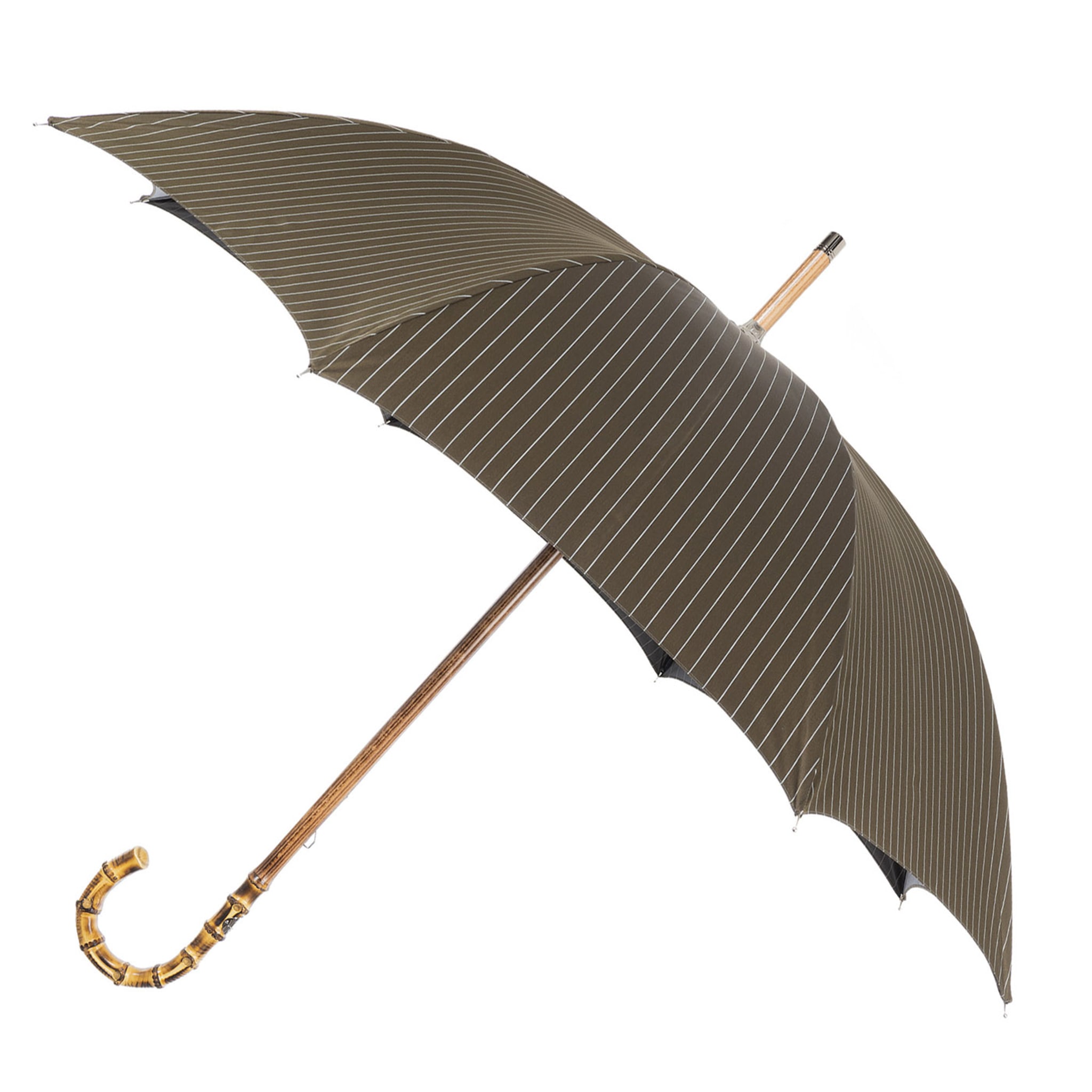 Paraguas japonés de bambú marrón y blanco - Vista principal