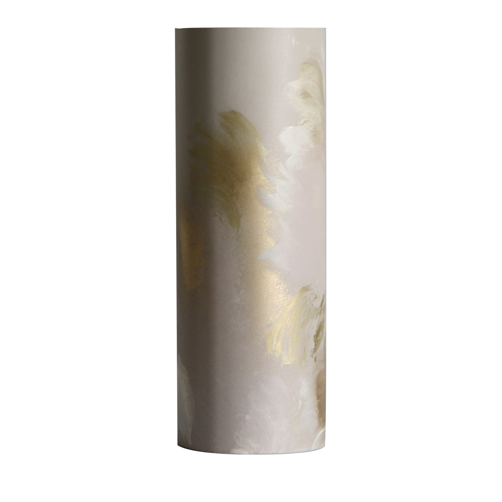 Flora S Cylindrical Beige Vase by Gabriela Azar Rubagotti #3 - Main view