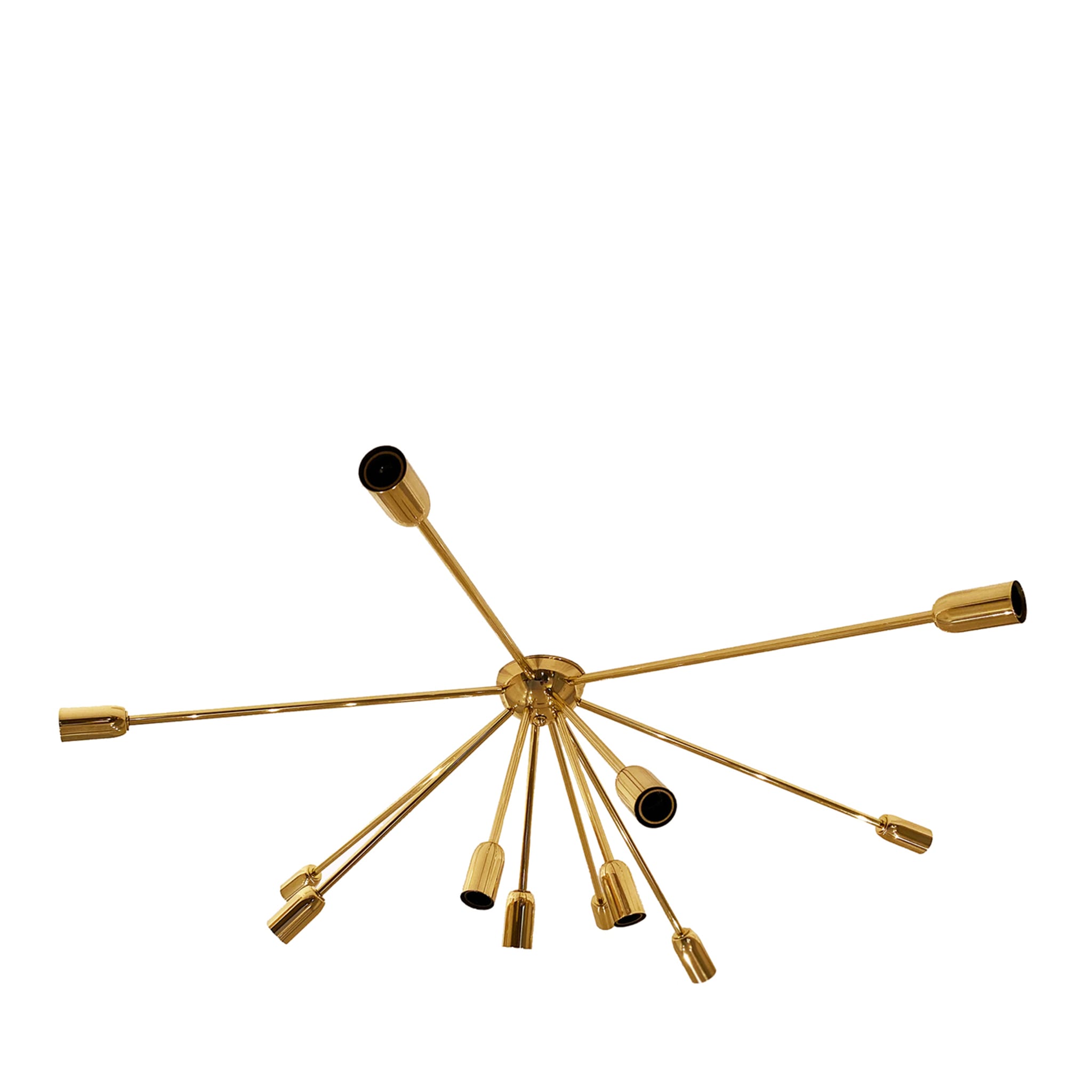 “Half Sputnik” Ceiling Lamp in Polished Brass - Main view