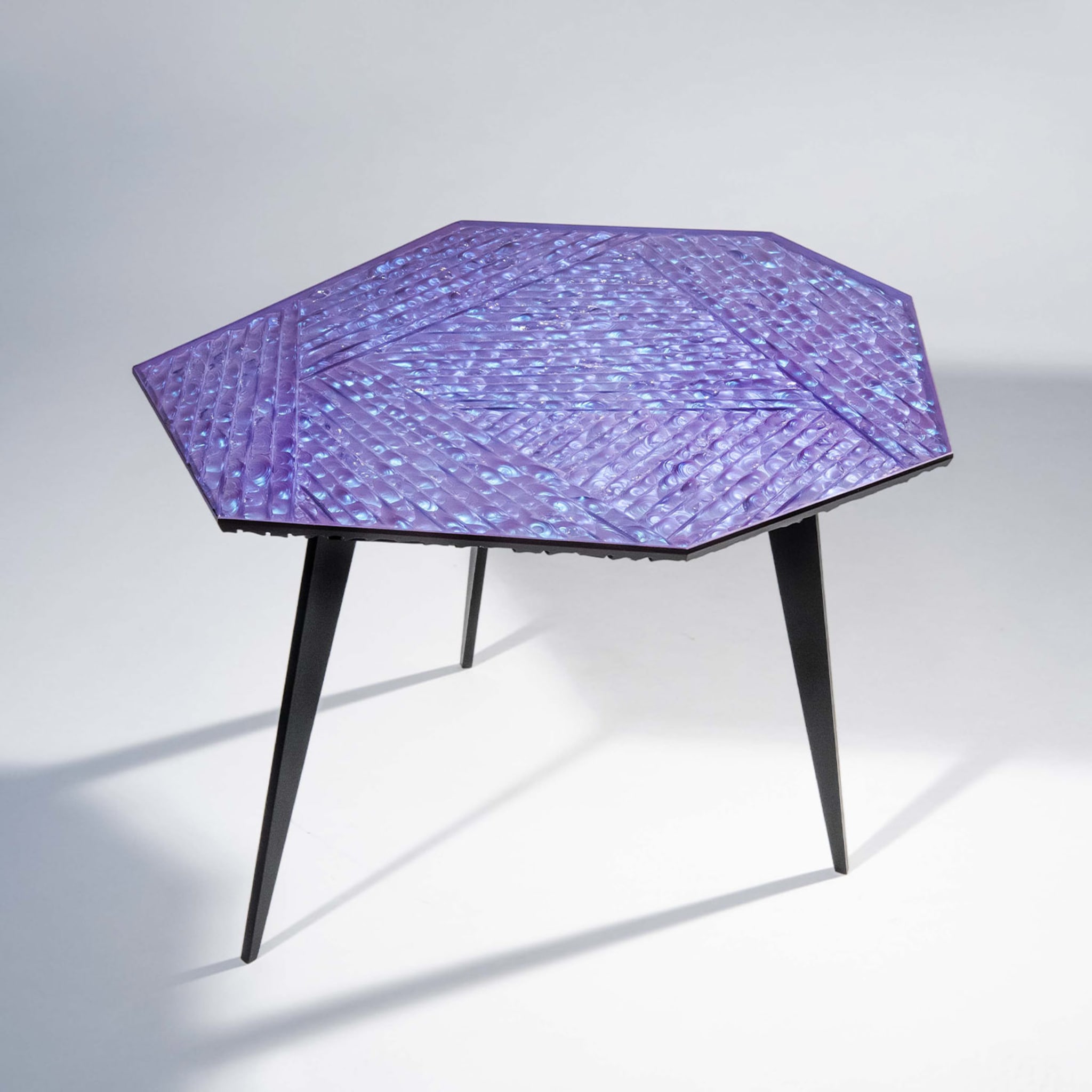 Tavolino in cristallo iridescente Velluto - Vista alternativa 4