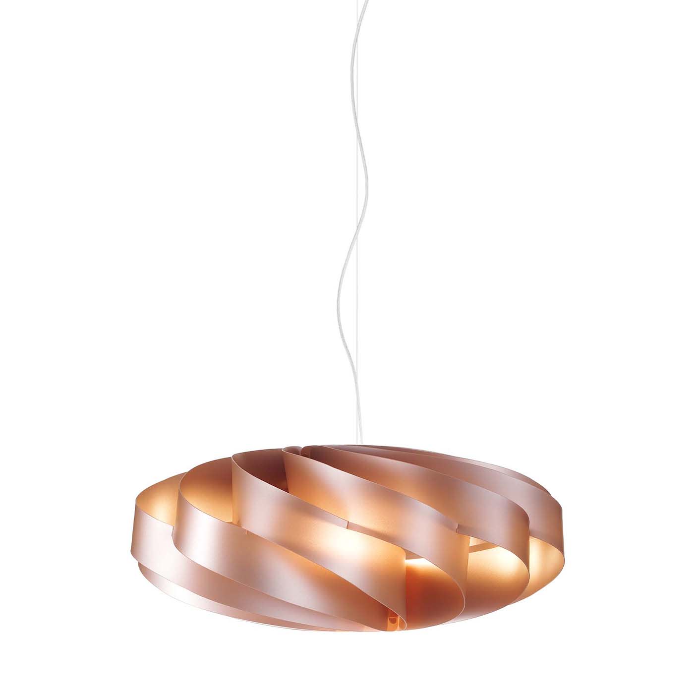 Flat Copper Pendant Lamp - Linea Zero