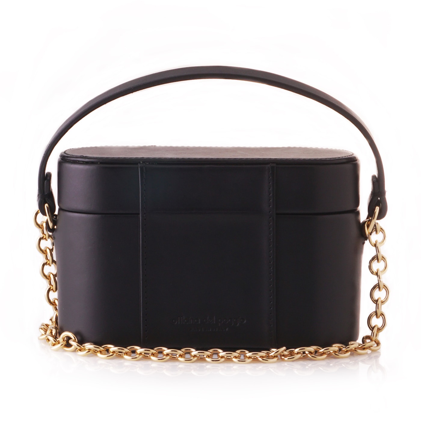 Micro Safari Black Leather Bag - Officina Del Poggio