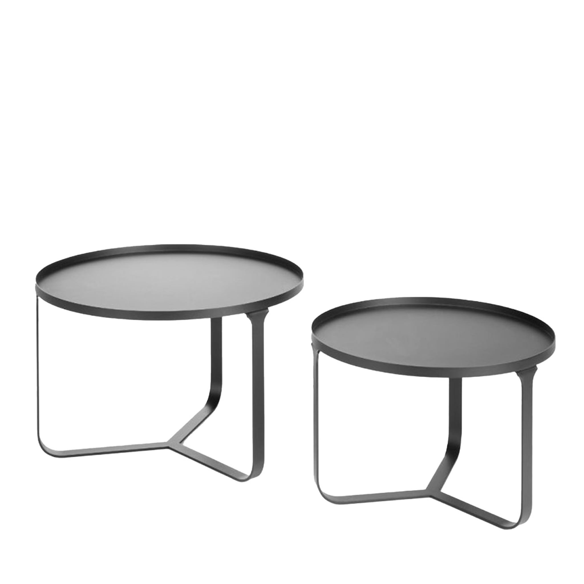 Twin Black Nesting Tables - Main view