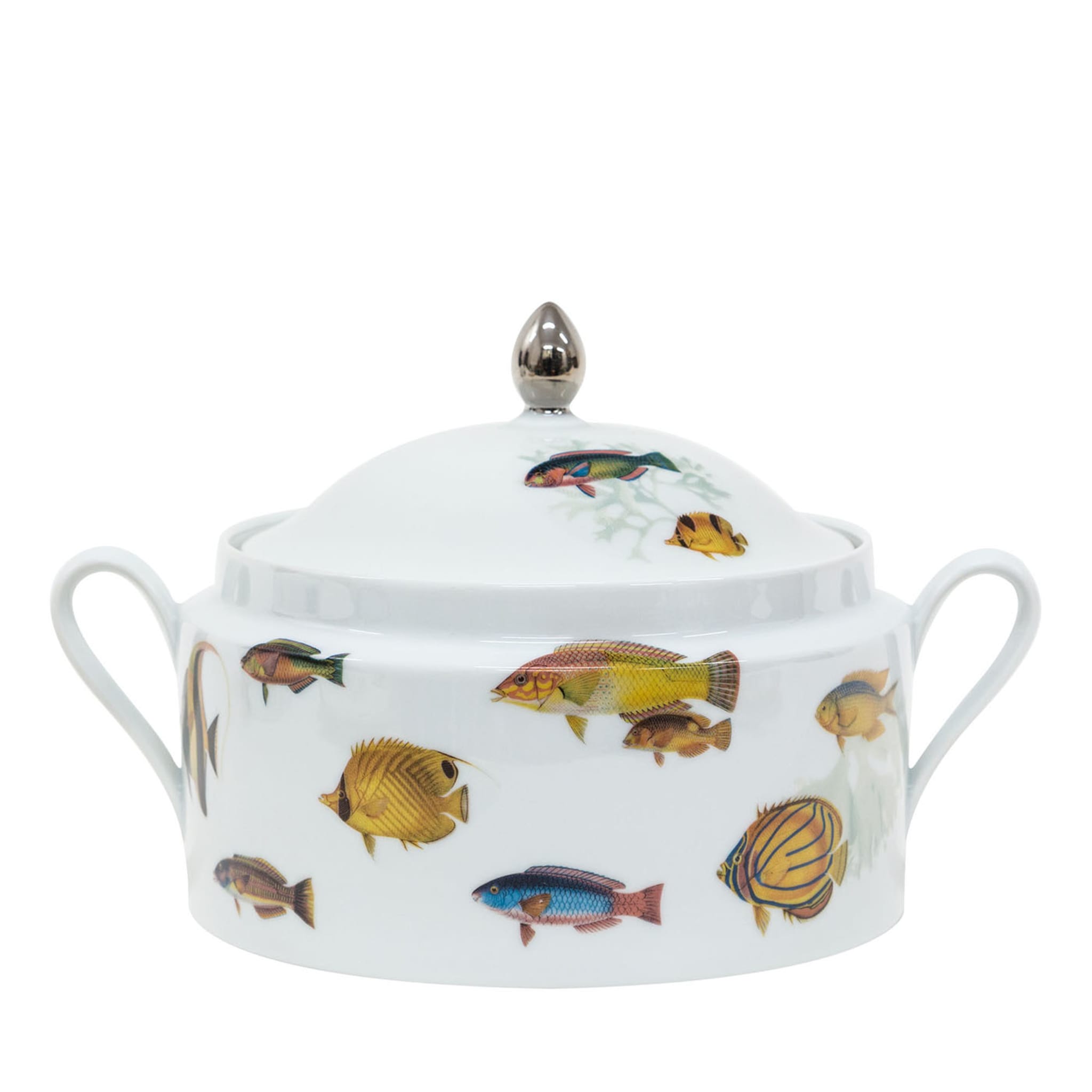 Amami Porcelain Tureen With Tropical Fish - Main view