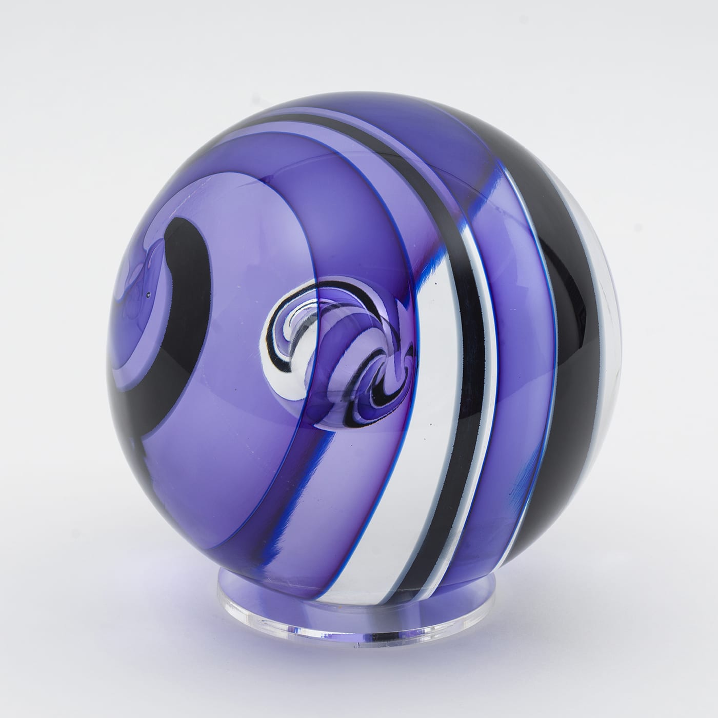 Dark Violet Glass Sphere - Vittore Frattini