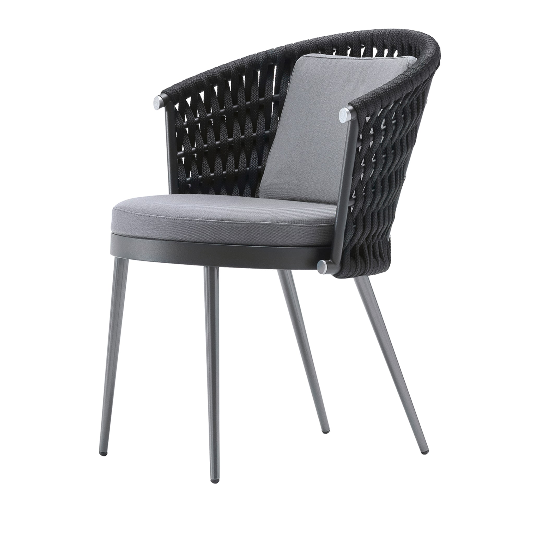 Black Outdoor fabric Chair with cushion - Main view