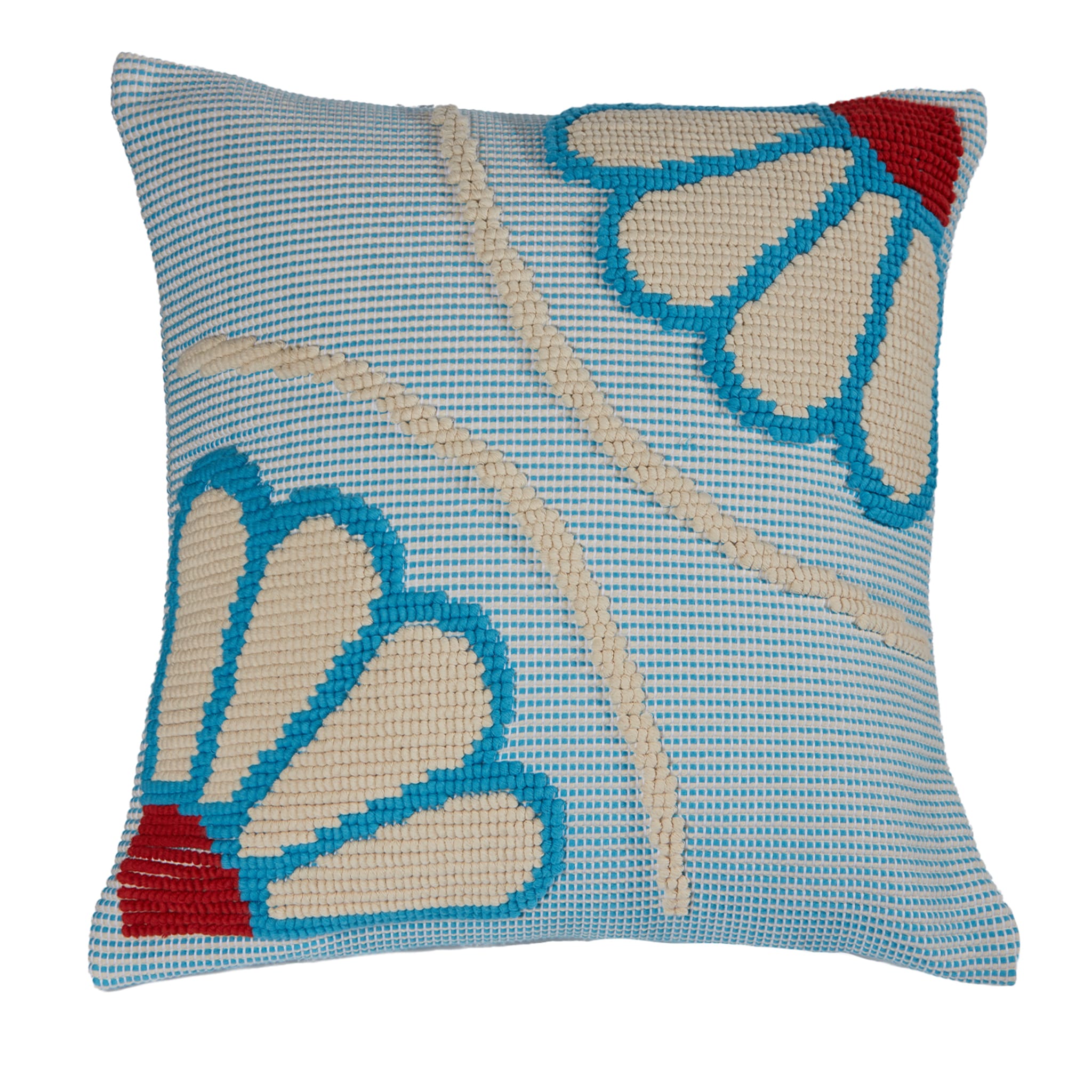 Margherita Square Turquoise Cushion Cover by Carlo Sanna - Main view