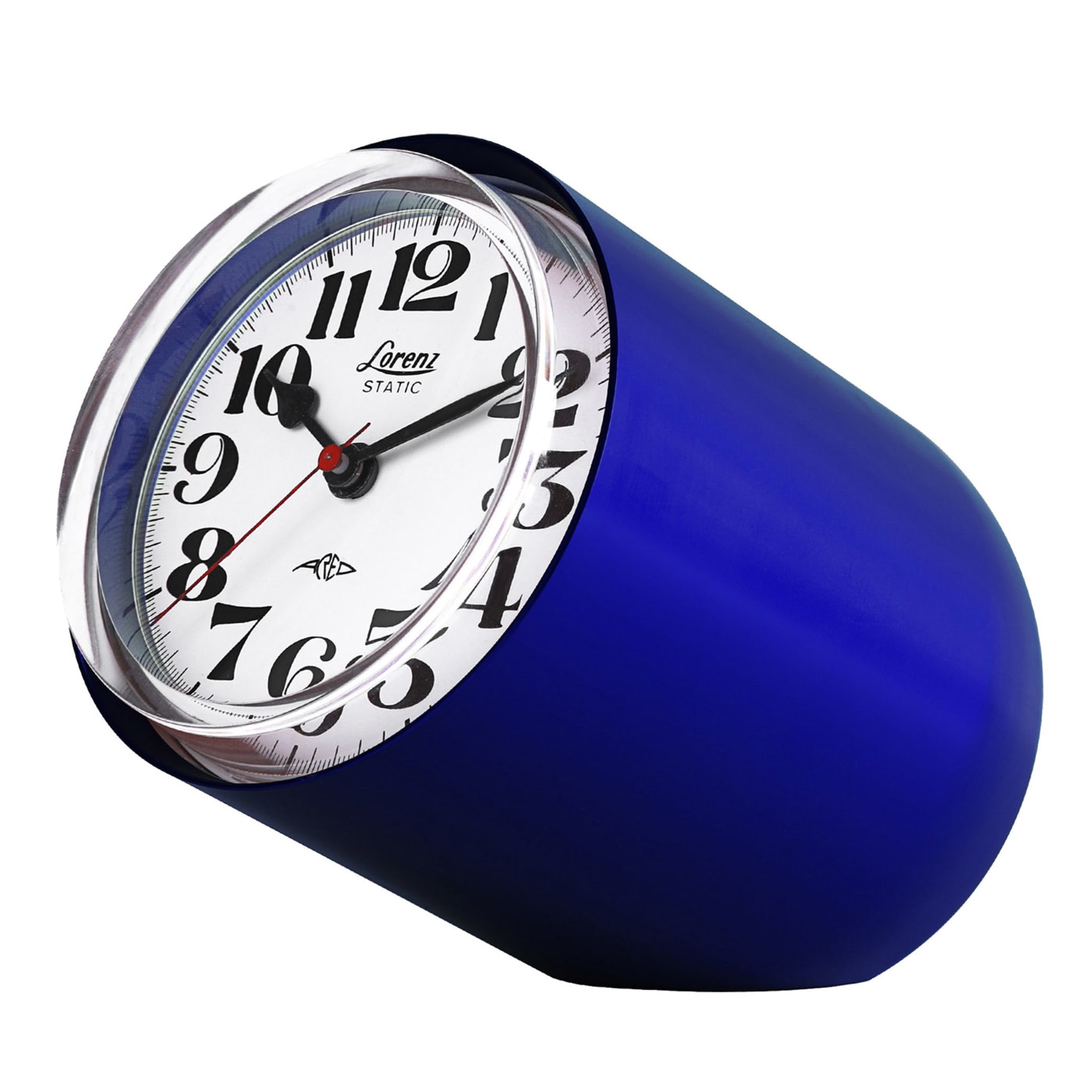 Orologio da tavolo statico blu di Richard Sapper - Vista principale