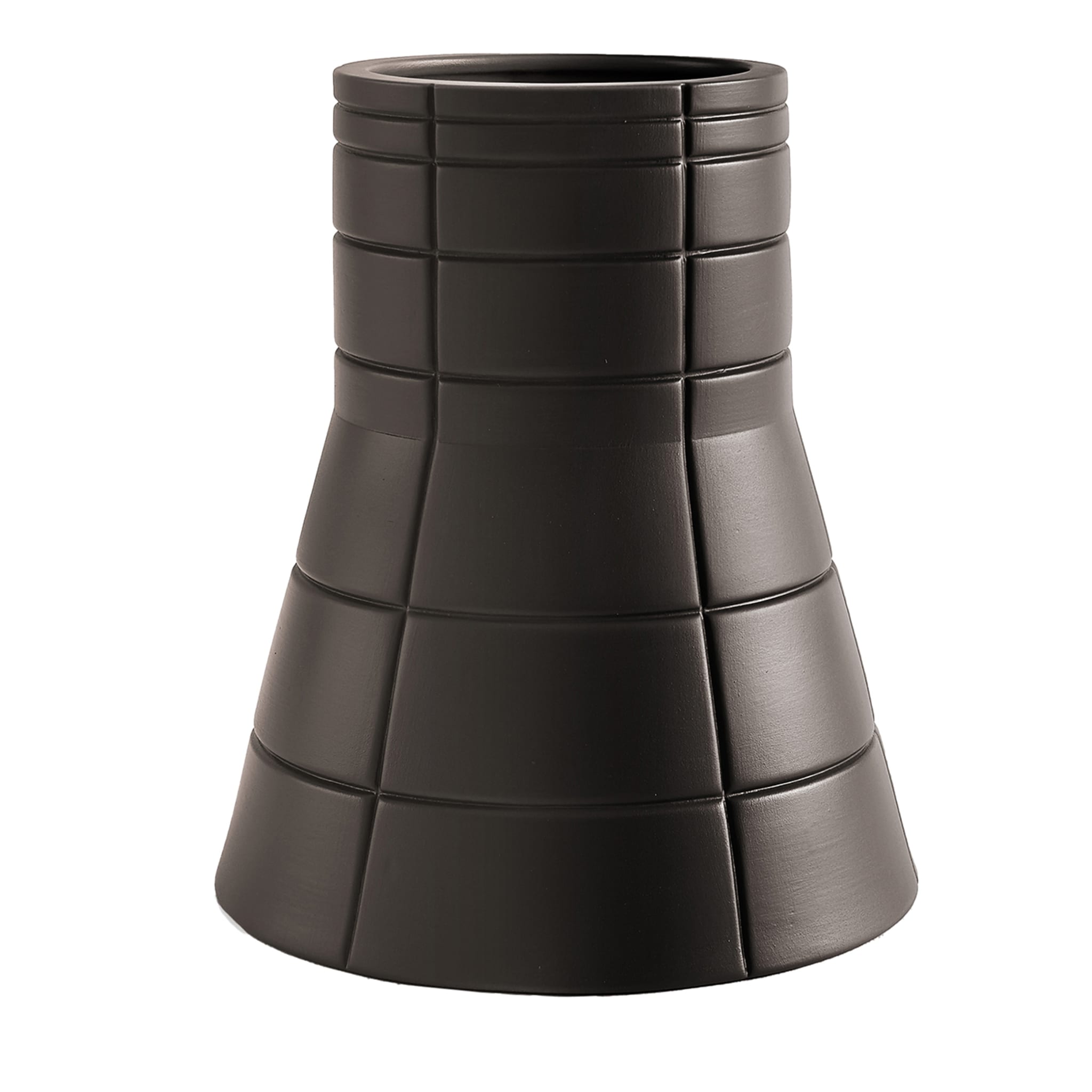 Vase en céramique noire Rikuadra #3 - Vue principale