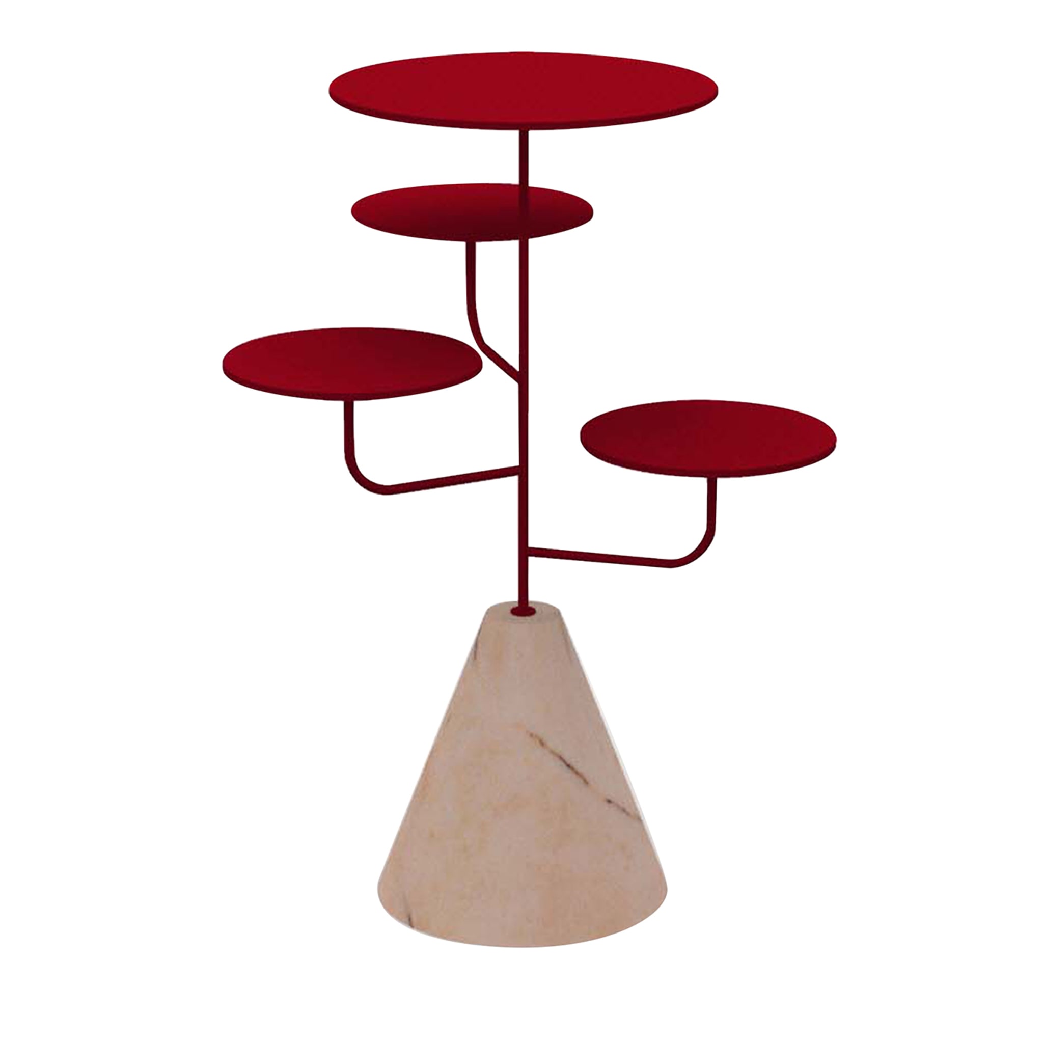 Condiviso 4-Tier Ruby Red/Pink Portogallo Serving Stand - Main view