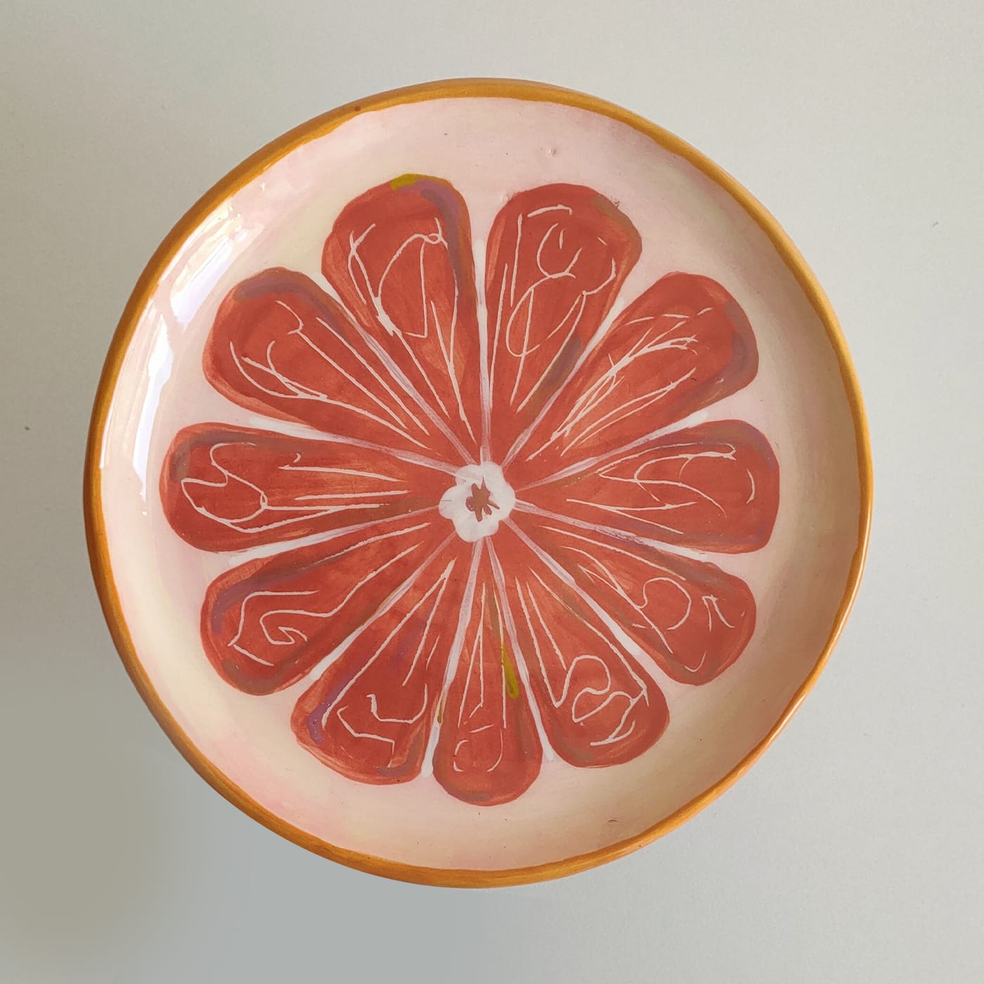 Set of 4 Pink Grapefruit Plate 18 cm  - Federica Massimi