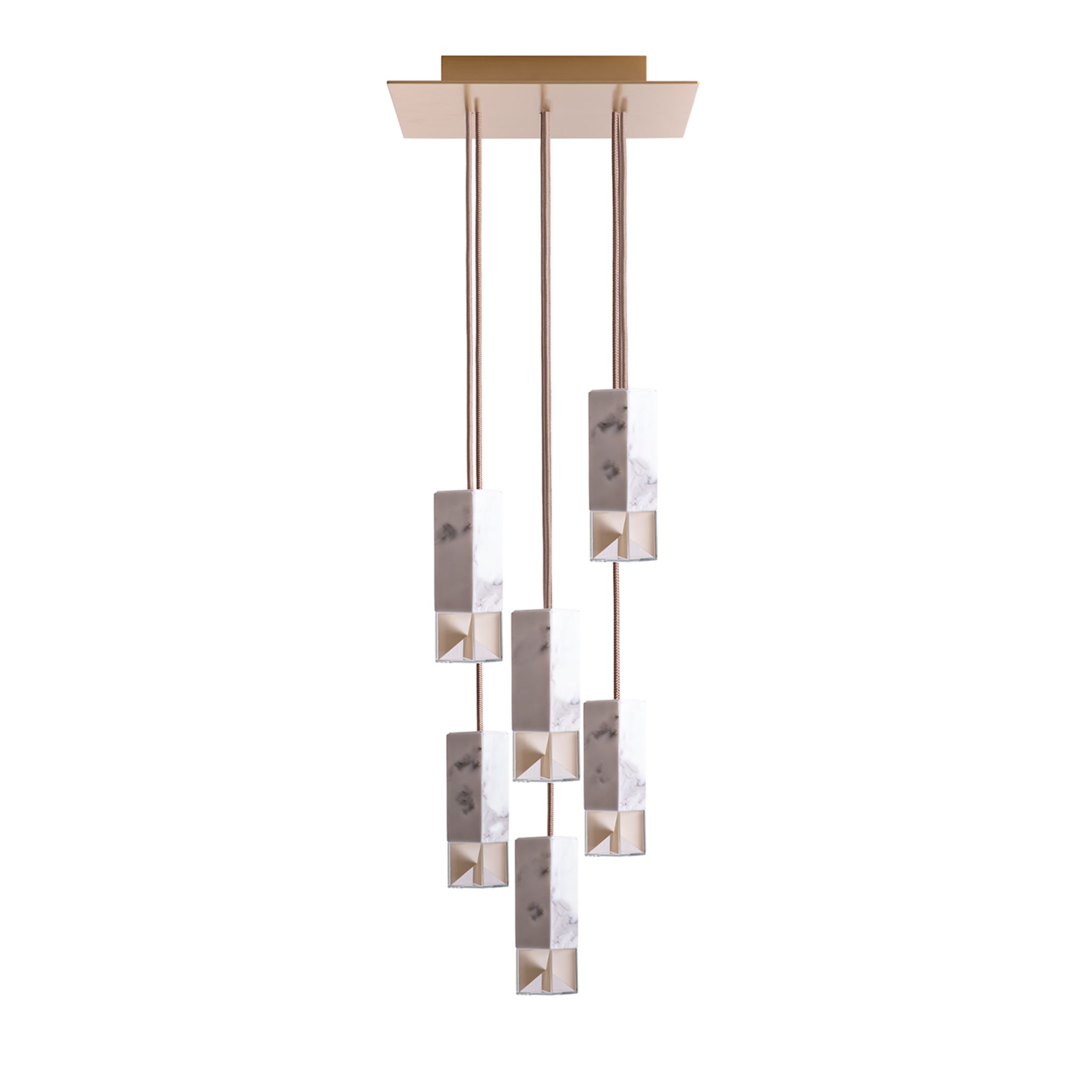 Lamp/One Marble 6-Light Chandelier - Main view