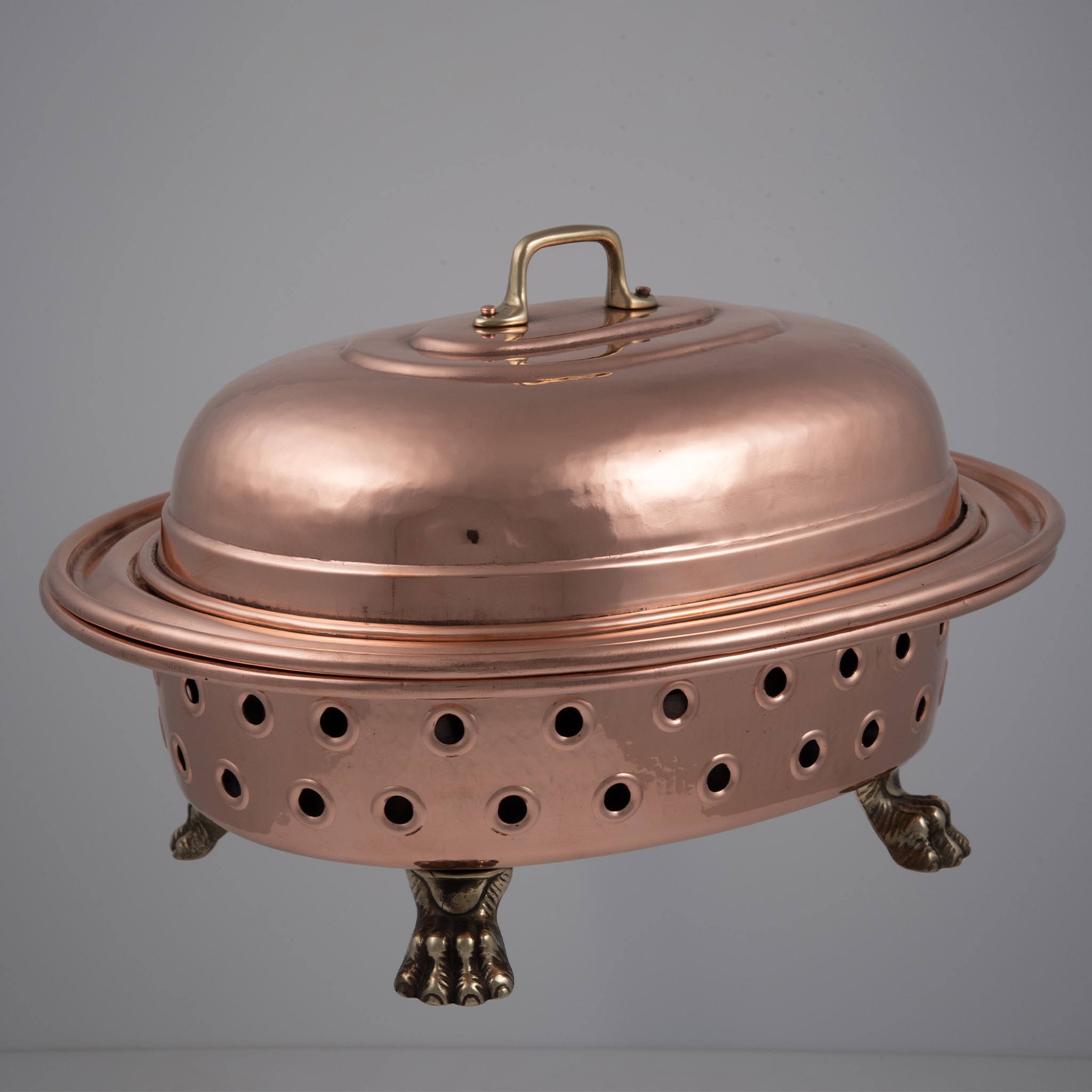 Copper Chafing Dish with Zoomorphic Feet - Alternative view 1