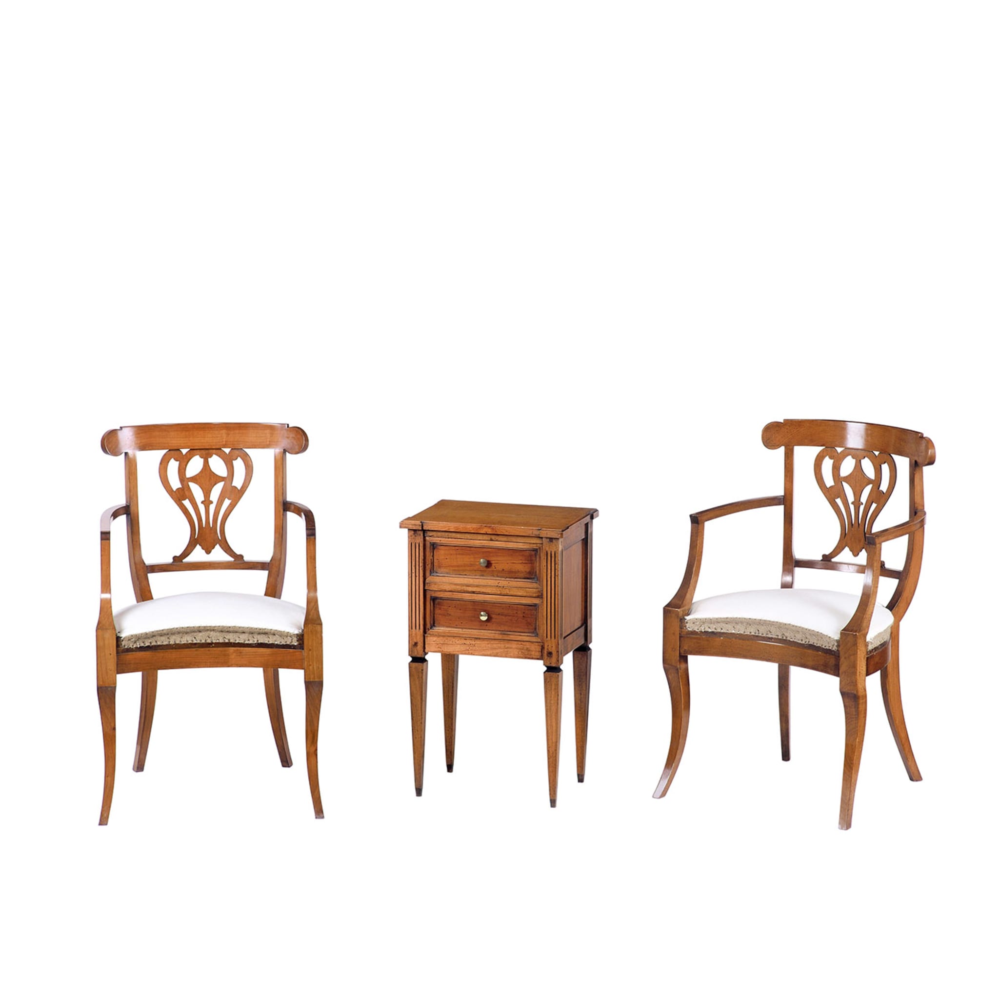 French Empire-Style Cherry Chair With Arms - Alternative view 1