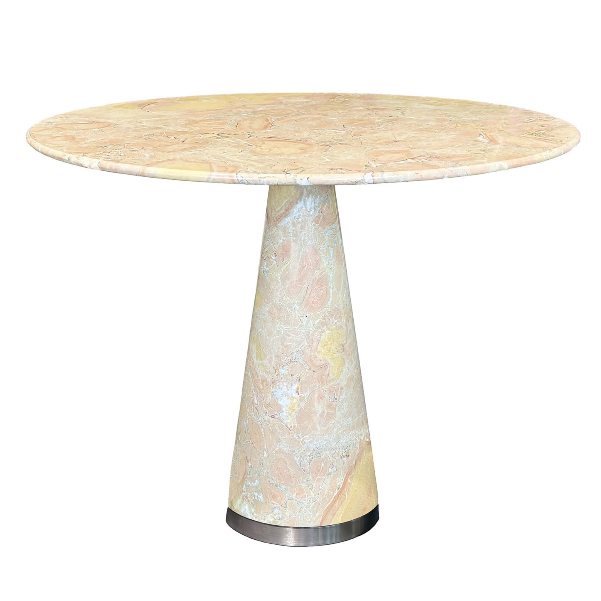 Tavolino Flo con base in argento - Vista principale