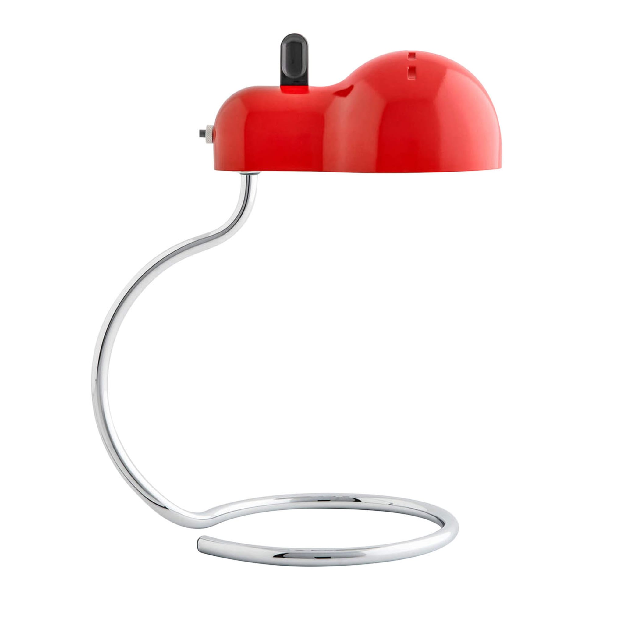 MiniTopo Red Table Lamp by Joe Colombo - Vue principale