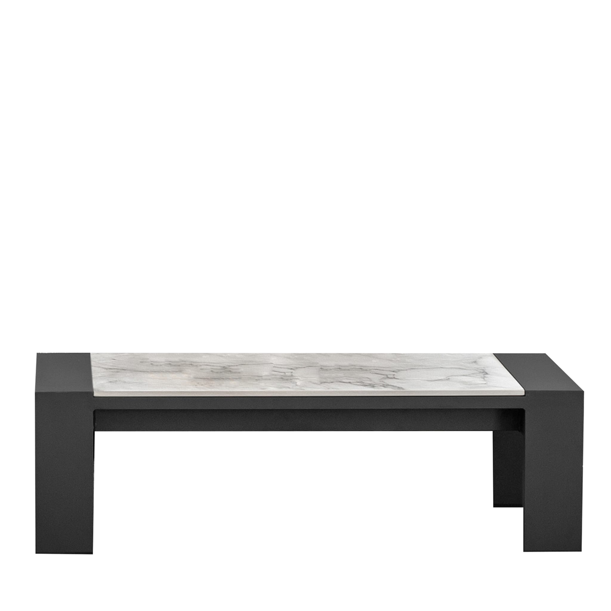 Argo Alu cm 113X80 Marble Gray Coffee Table by L. & R. Palomba - Main view