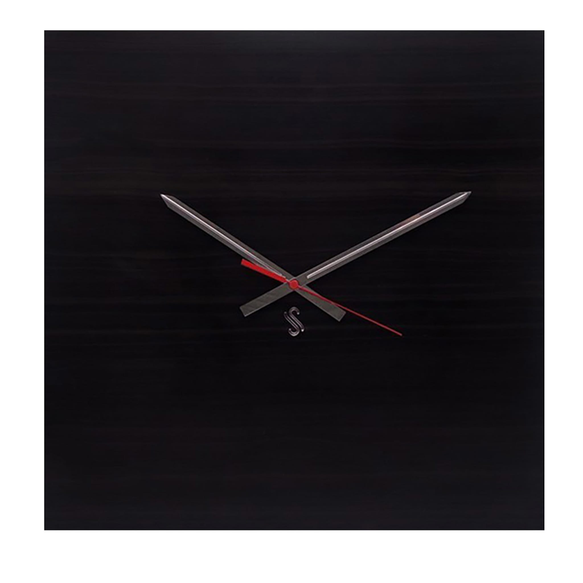 Reloj de pared cuadrado de seda negra - Vista principal