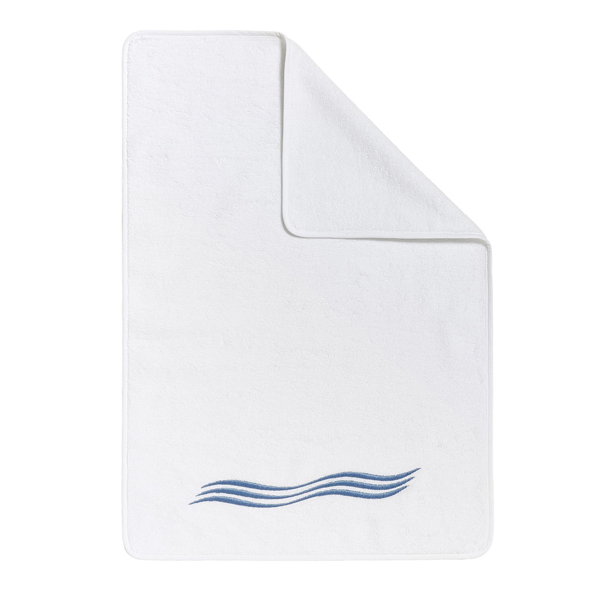 Tuffo White & Assisi Blue Hand Towel - Main view