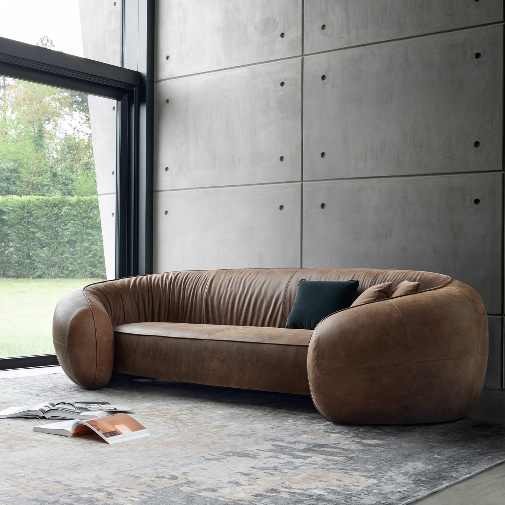 Bridge 3-Seater Brown Sofa by Stefano Giovannoni - Alternative view 4