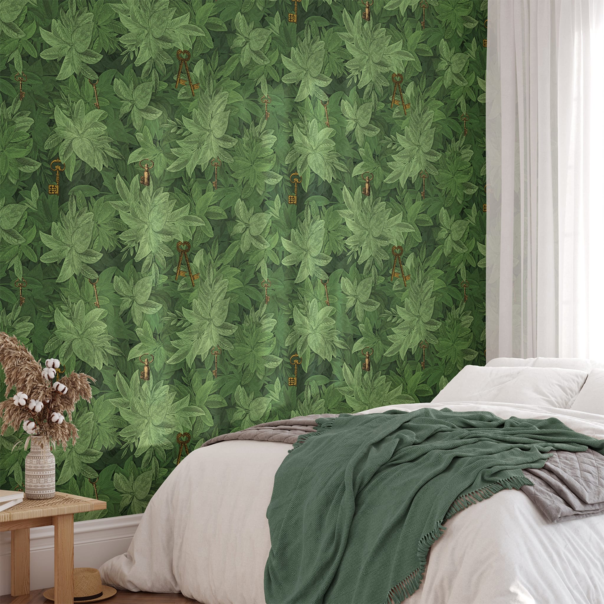 Green Ivy Leaves Wallpaper - Alternative view 2