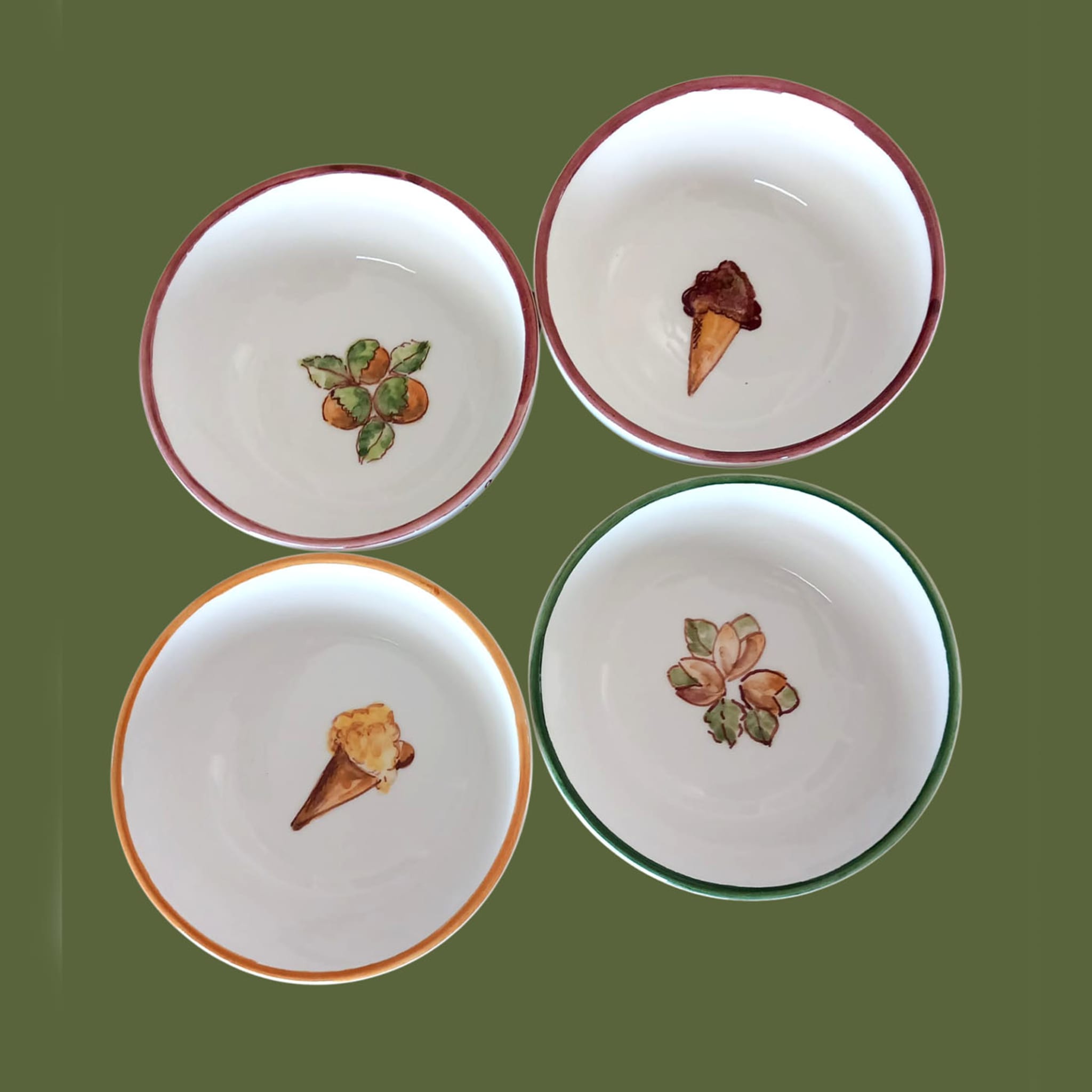 Set of 4 Ceramic Ice-Cream Bowls  - Alternative view 1