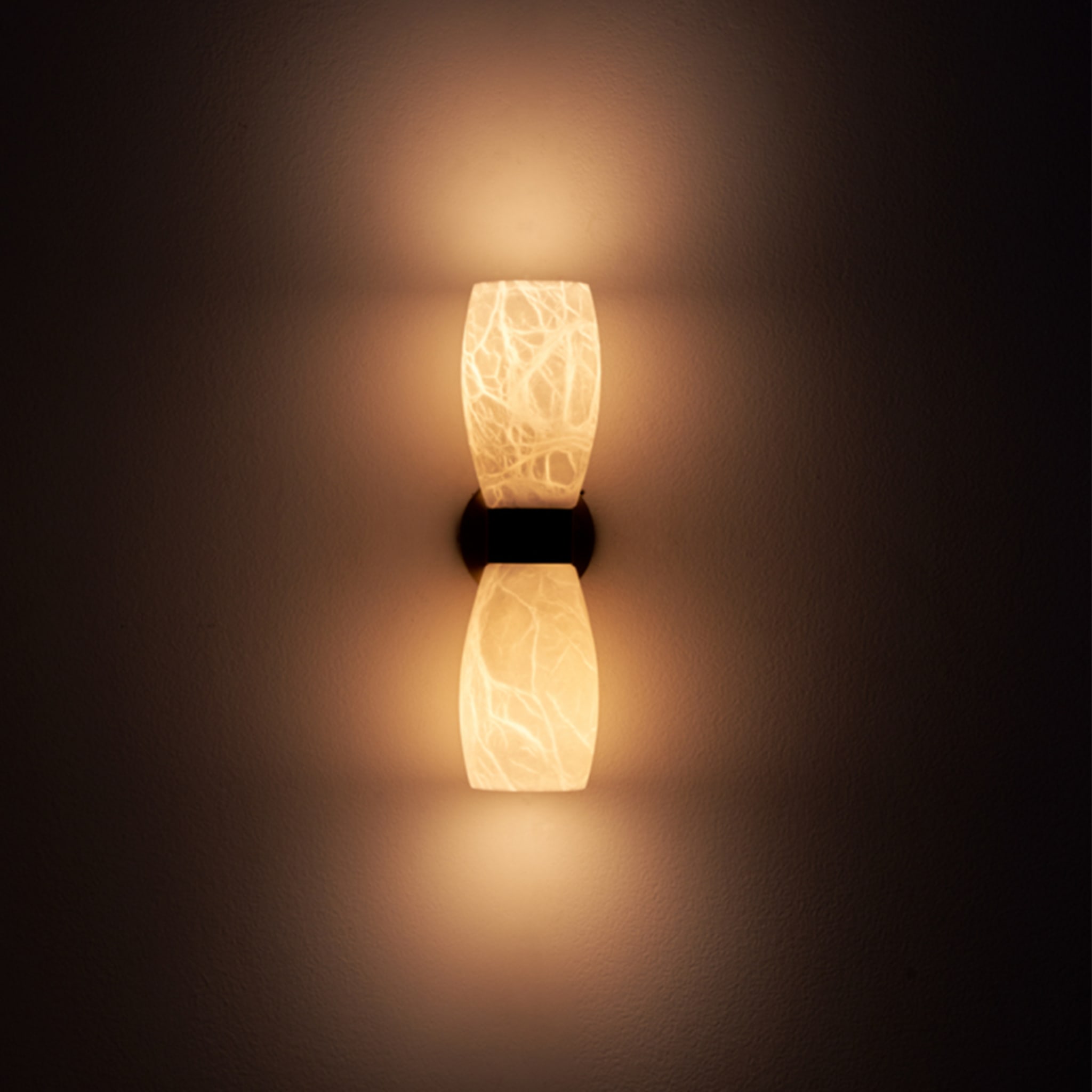 "Demetra" Wall Sconce in Satin French Gold, Mat Balck and Alabaster - Alternative view 3