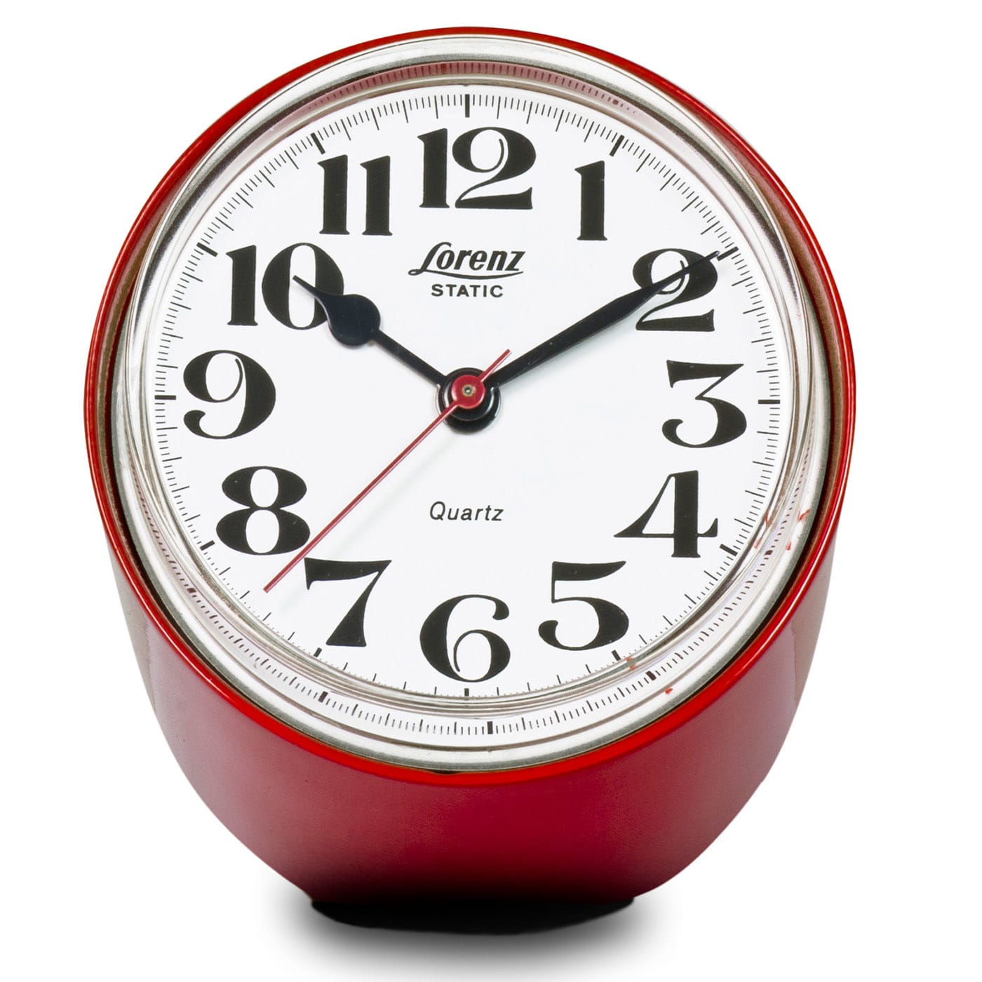 Static Red Table Clock by Richard Sapper - Lorenz Static